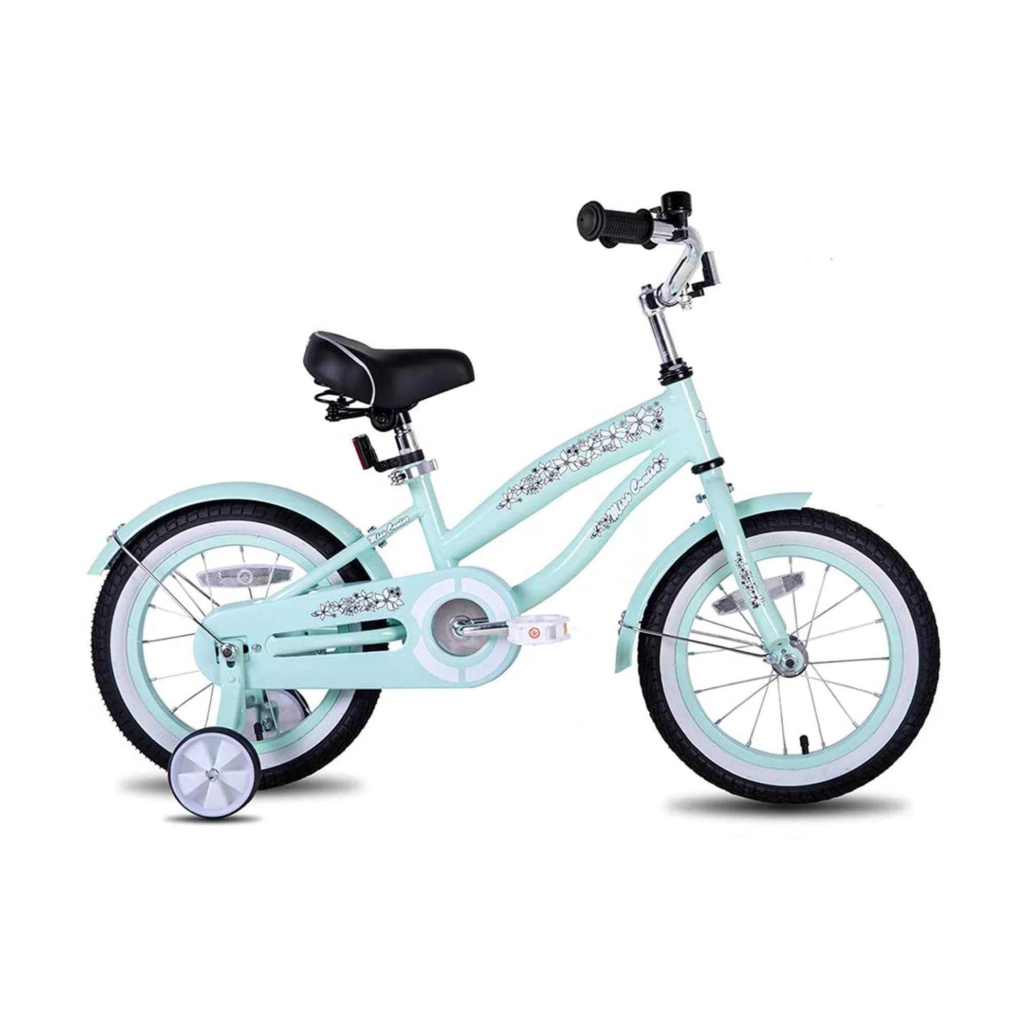 Joystar Beach Cruiser 14 Inch Kids Toddler Bicycle with Training Wheels, Pink