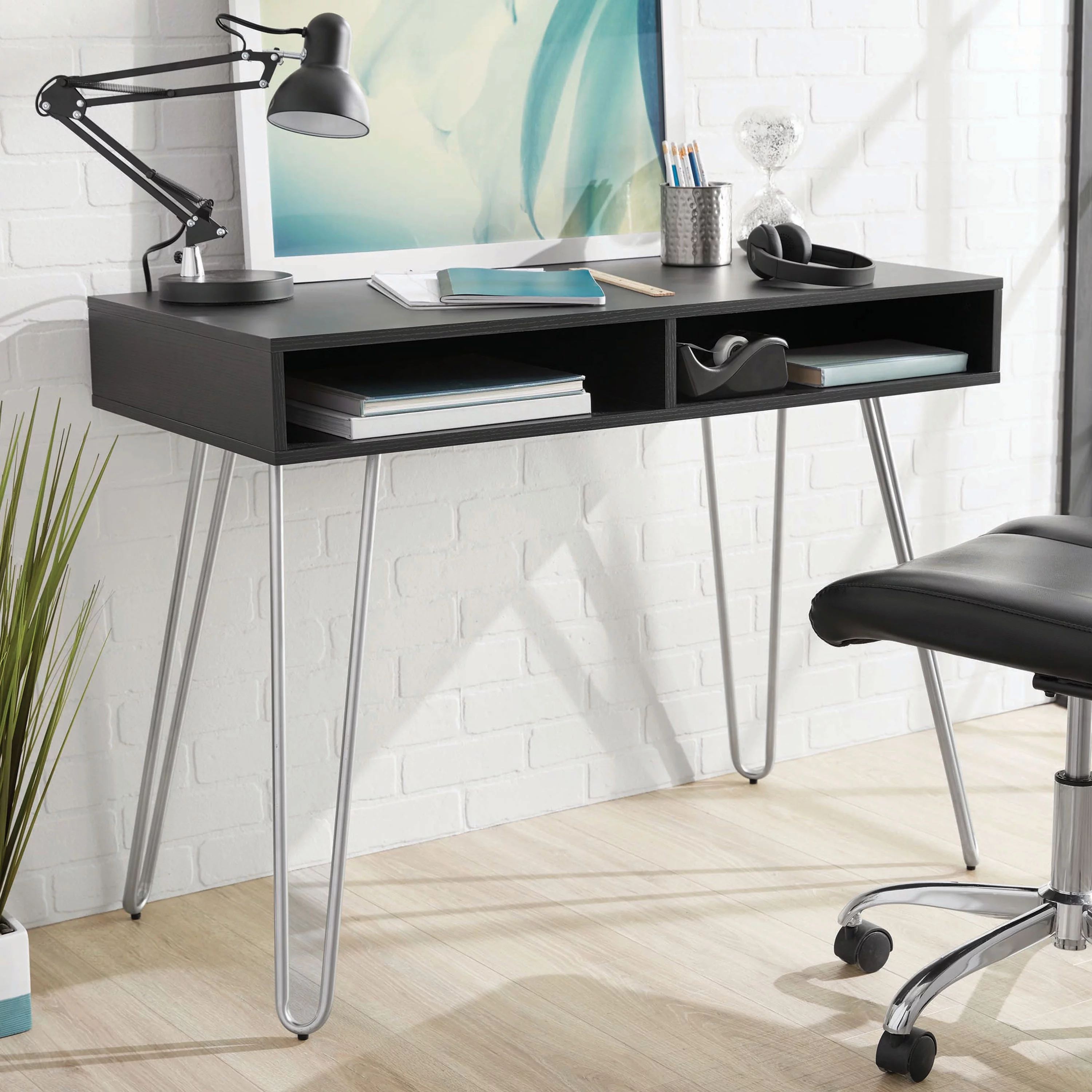 Mainstays Hairpin Writing Desk, Multiple Finishes