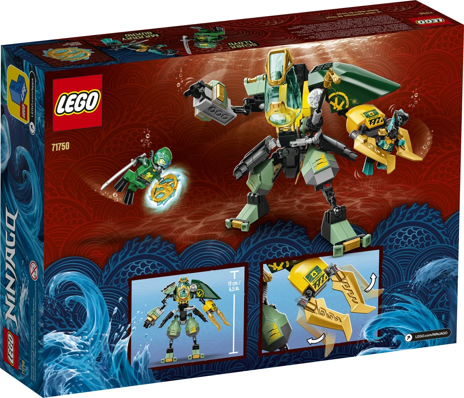 LEGO NINJAGO Lloyd’s Hydro Mech 71750 Building Toy Includes NINJAGO Lloyd and Mech (228 Pieces)