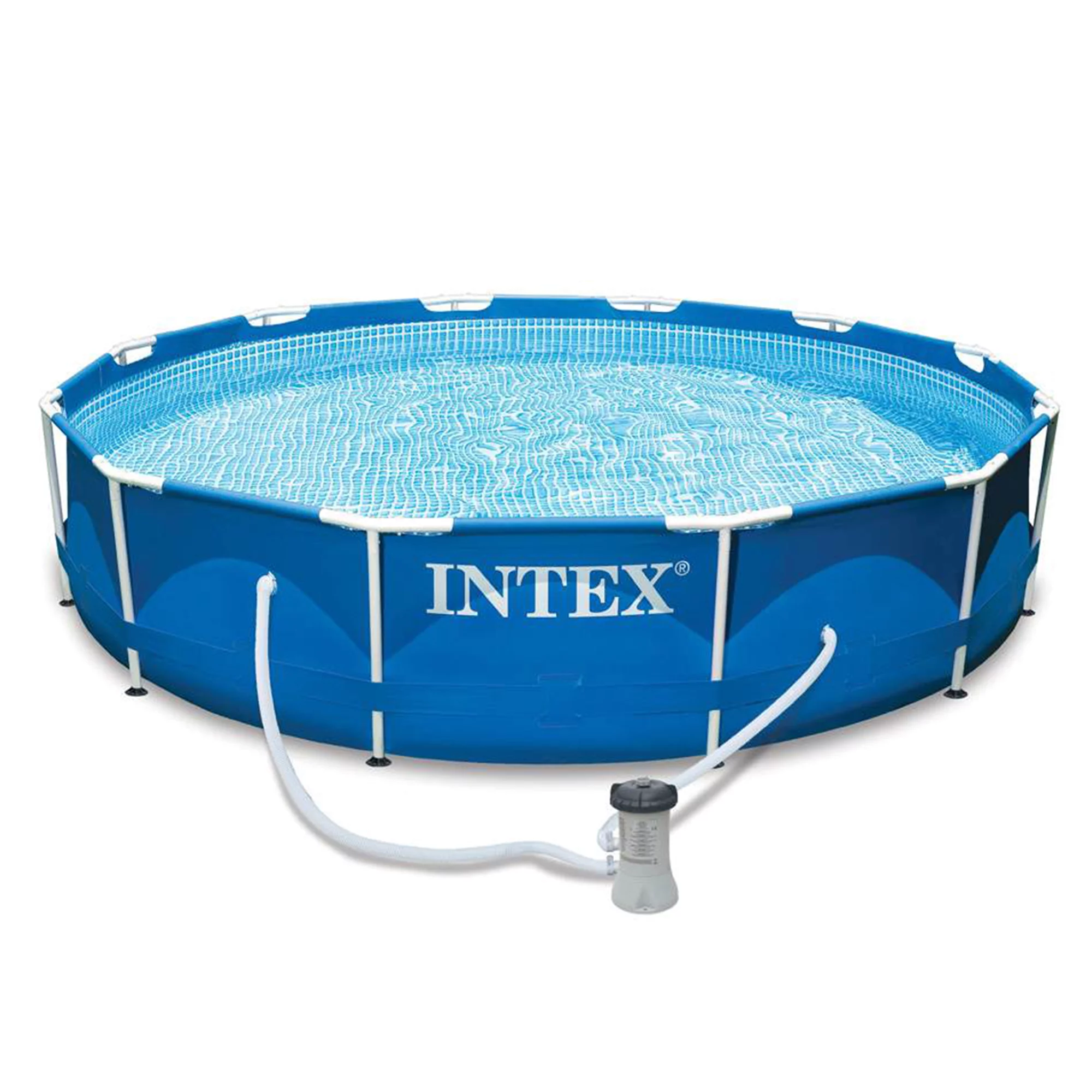 Intex Metal Frame 10’x30″ Swimming Pool with Filter Pump & Maintenance Kit