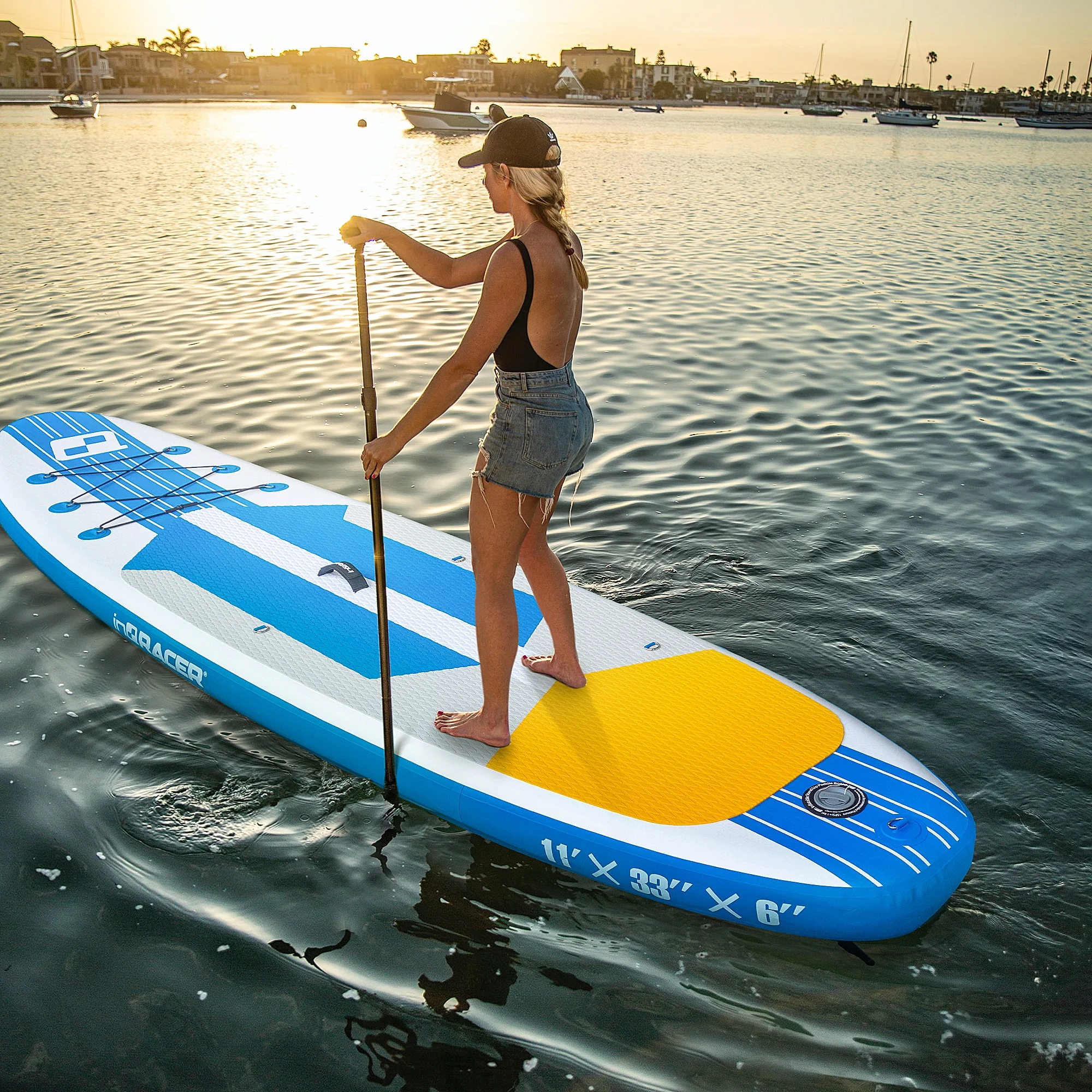 Best inQracer 11’/10’6″ Inflatable Stand Up Paddle Board with Free Premium SUP Accessories & Backpack