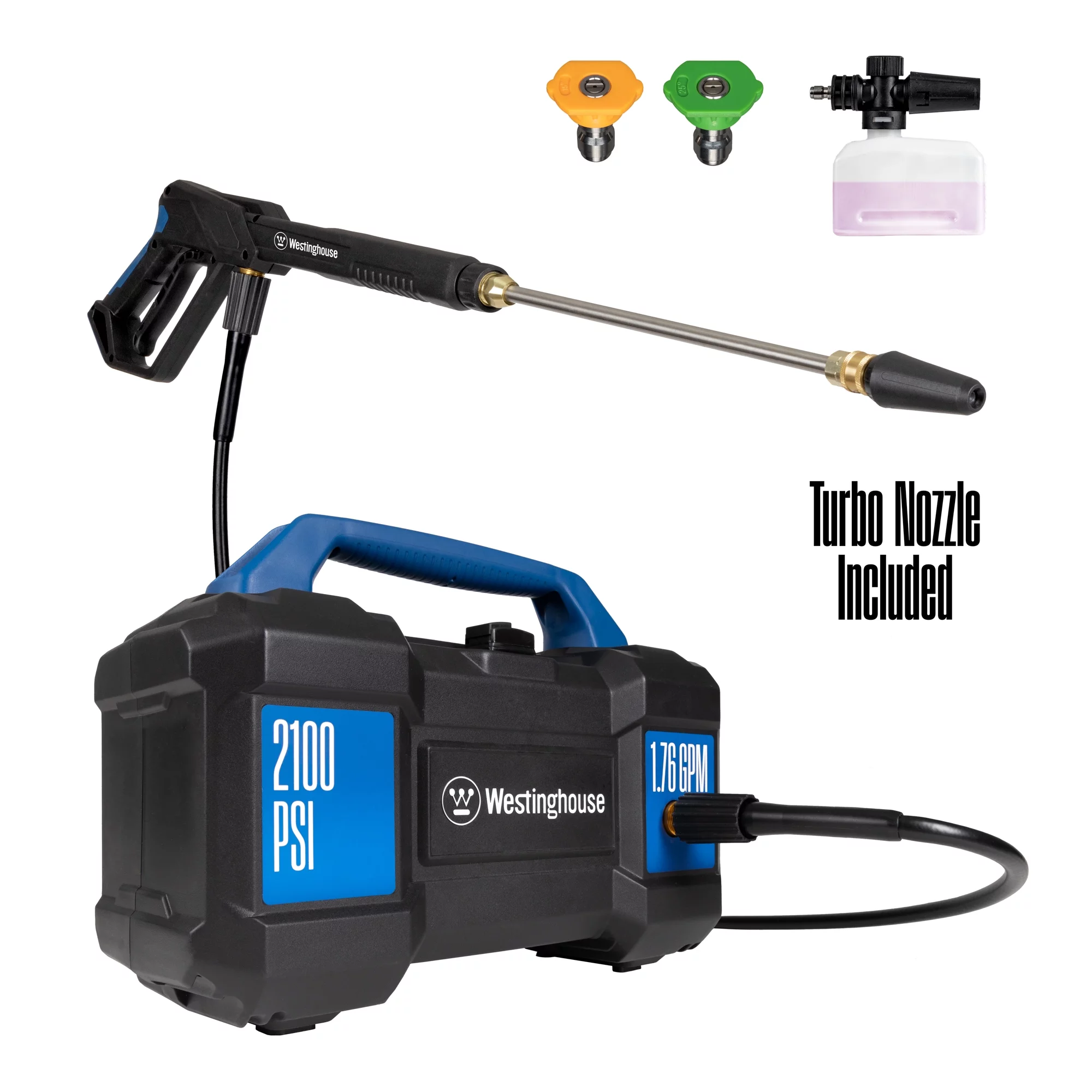 Westinghouse Electric Pressure Washer 2500-PSI, 1.76-GPM, Soap Tank, 5 Nozzles