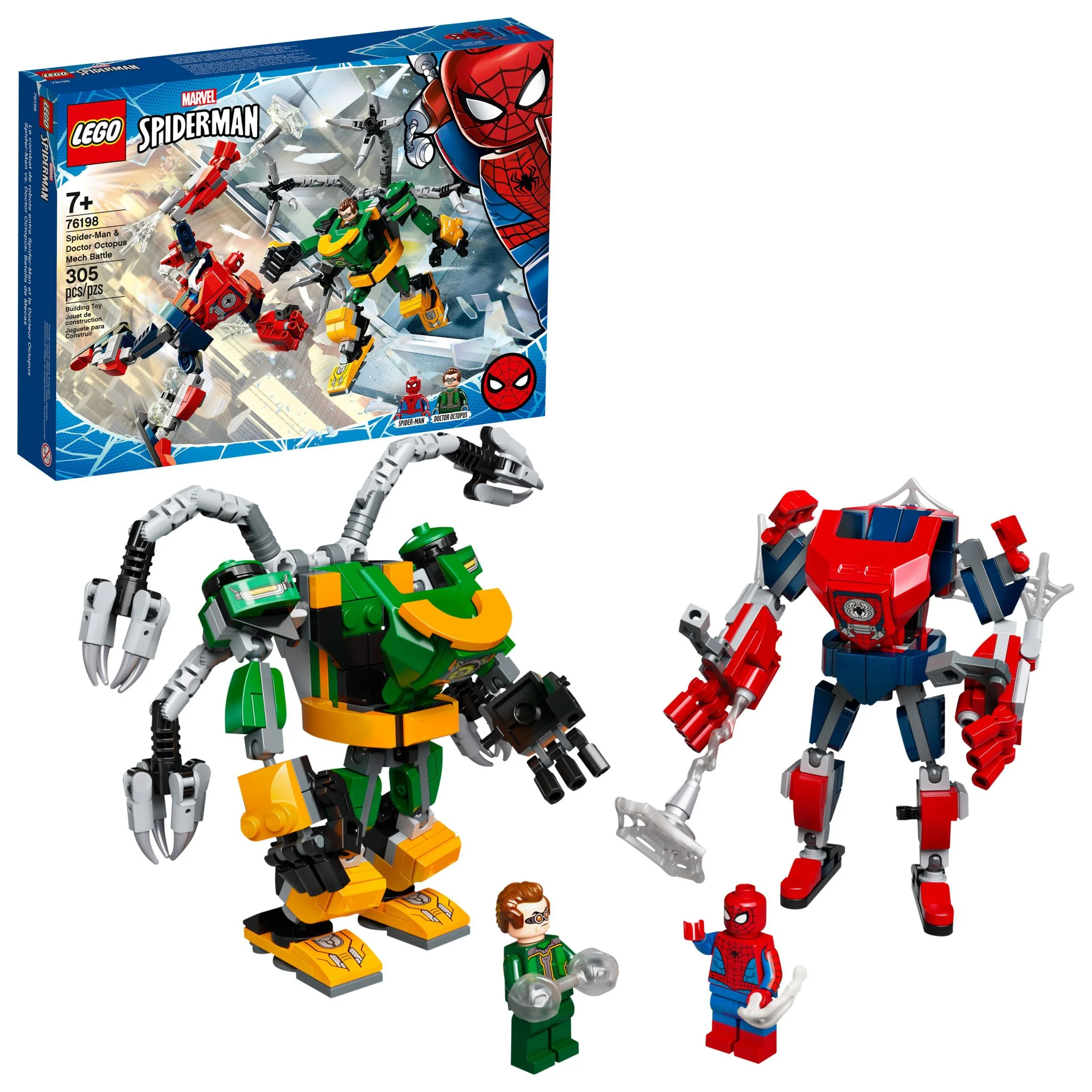 LEGO Marvel Spider-Man: Spider-Man & Doctor Octopus Mech Battle 76198 Building Toy (305 Pieces)