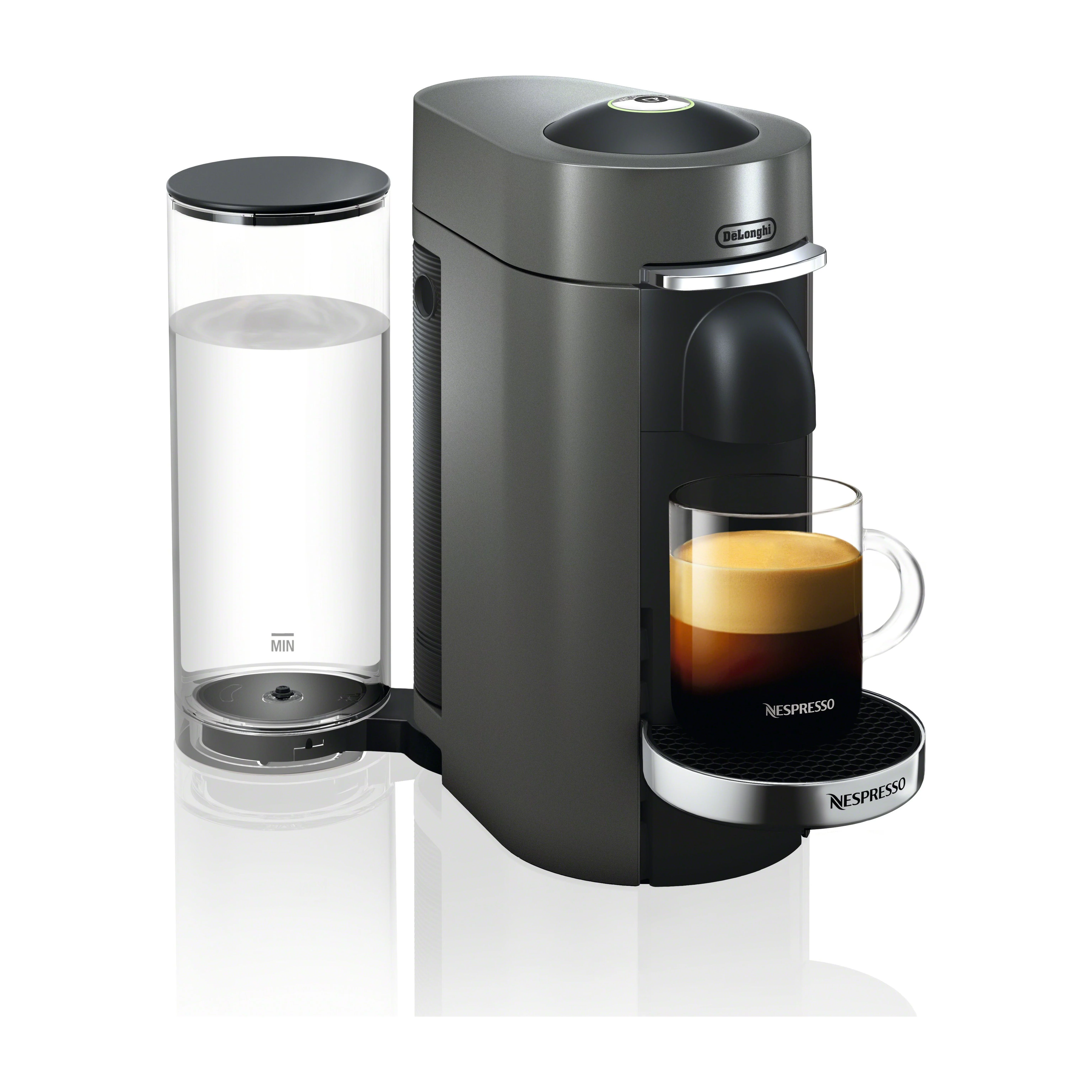 Nespresso Vertuo Plus Deluxe Coffee and Espresso Machine by De’Longhi, Titan