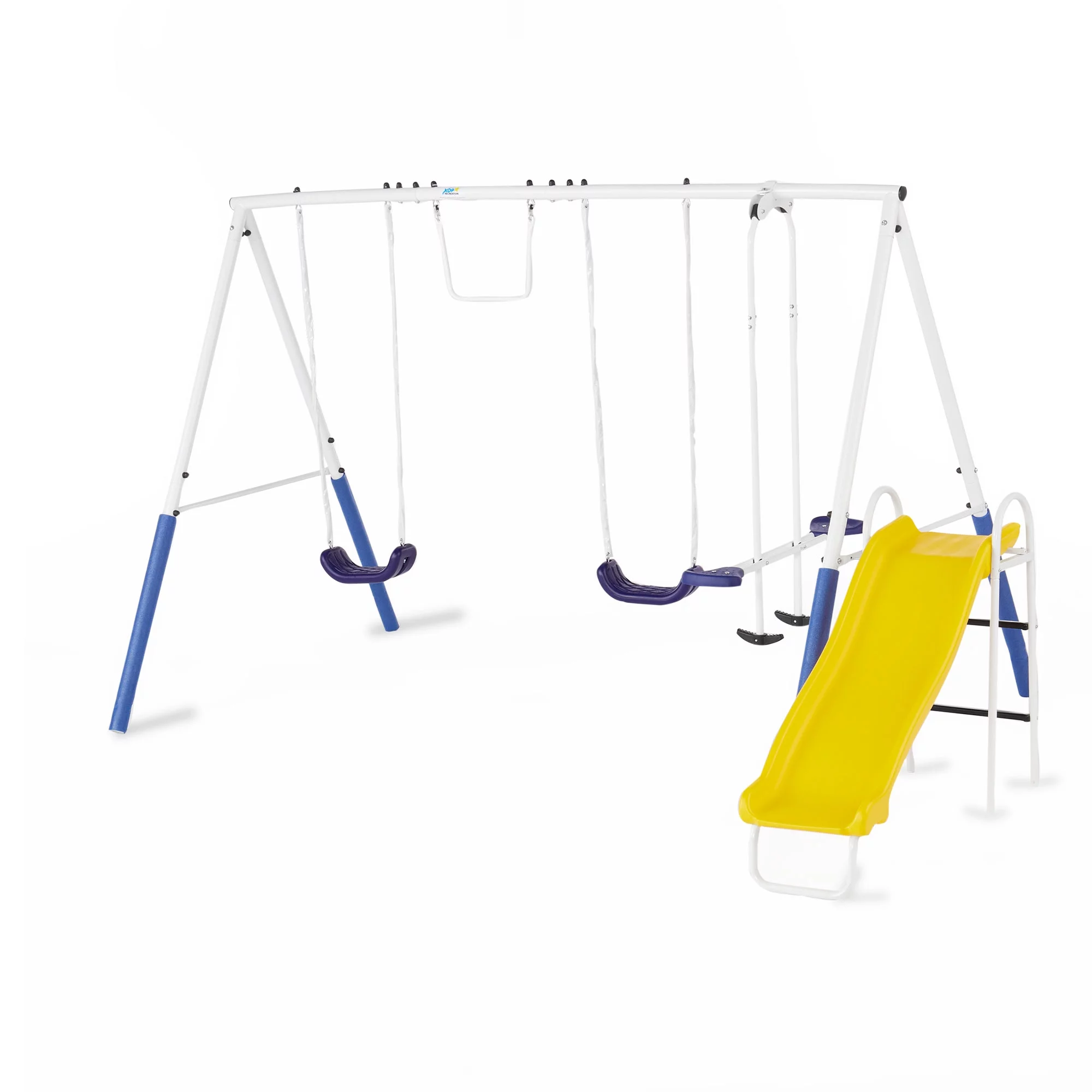 XDP Recreation Blue Ridge Play Outdoor Swing Set w/Glider, 2 Swings & Slide