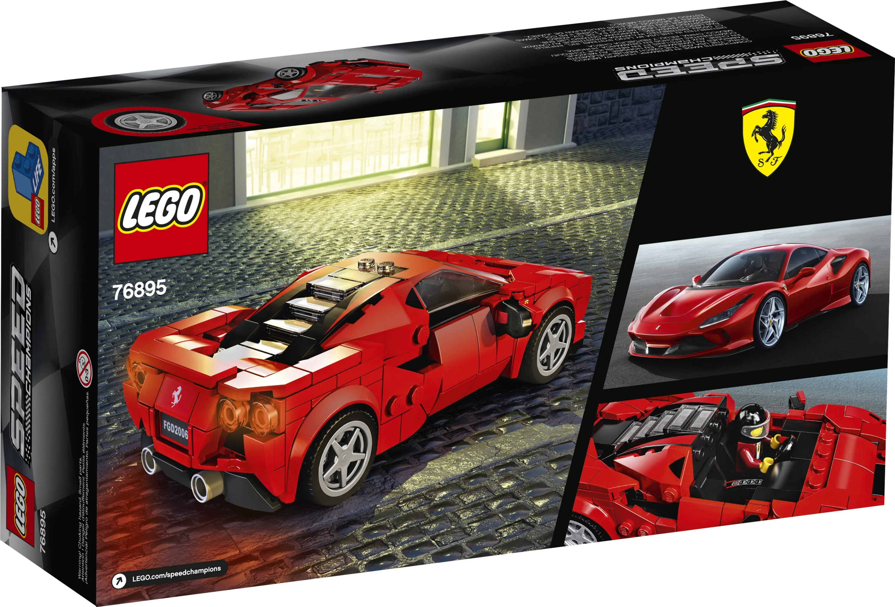 LEGO Speed Champions 76895 Ferrari F8 Tributo Racing Model Car, Vehicle Building Car (275 pieces)