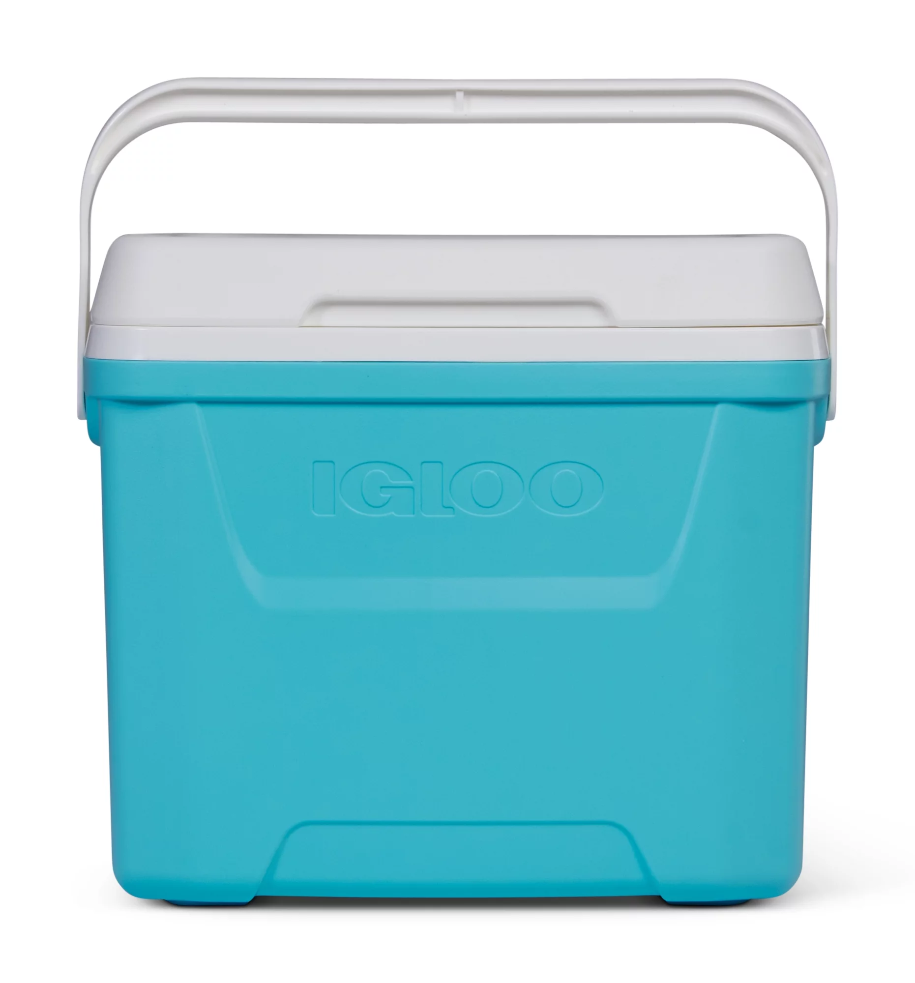 Igloo 28 QT. Laguna Hard-Sided Ice Chest Cooler, Aqua Blue and White