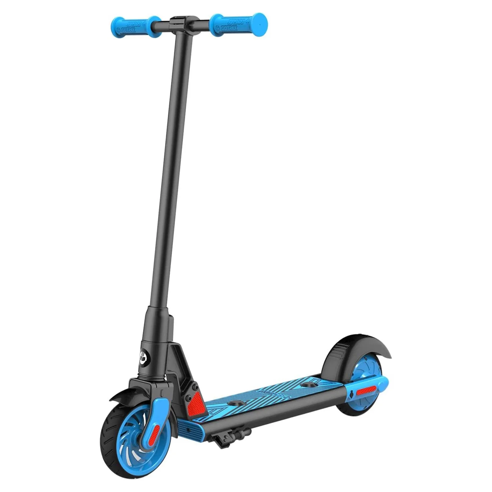 GOTRAX GKS Electric Scooter with 6 In. Solid Tires, 50.4 Wh Lithium Battery up 4 miles, 150W Motor up 7.5 mph for 6-12 Year Old Kids, Blue