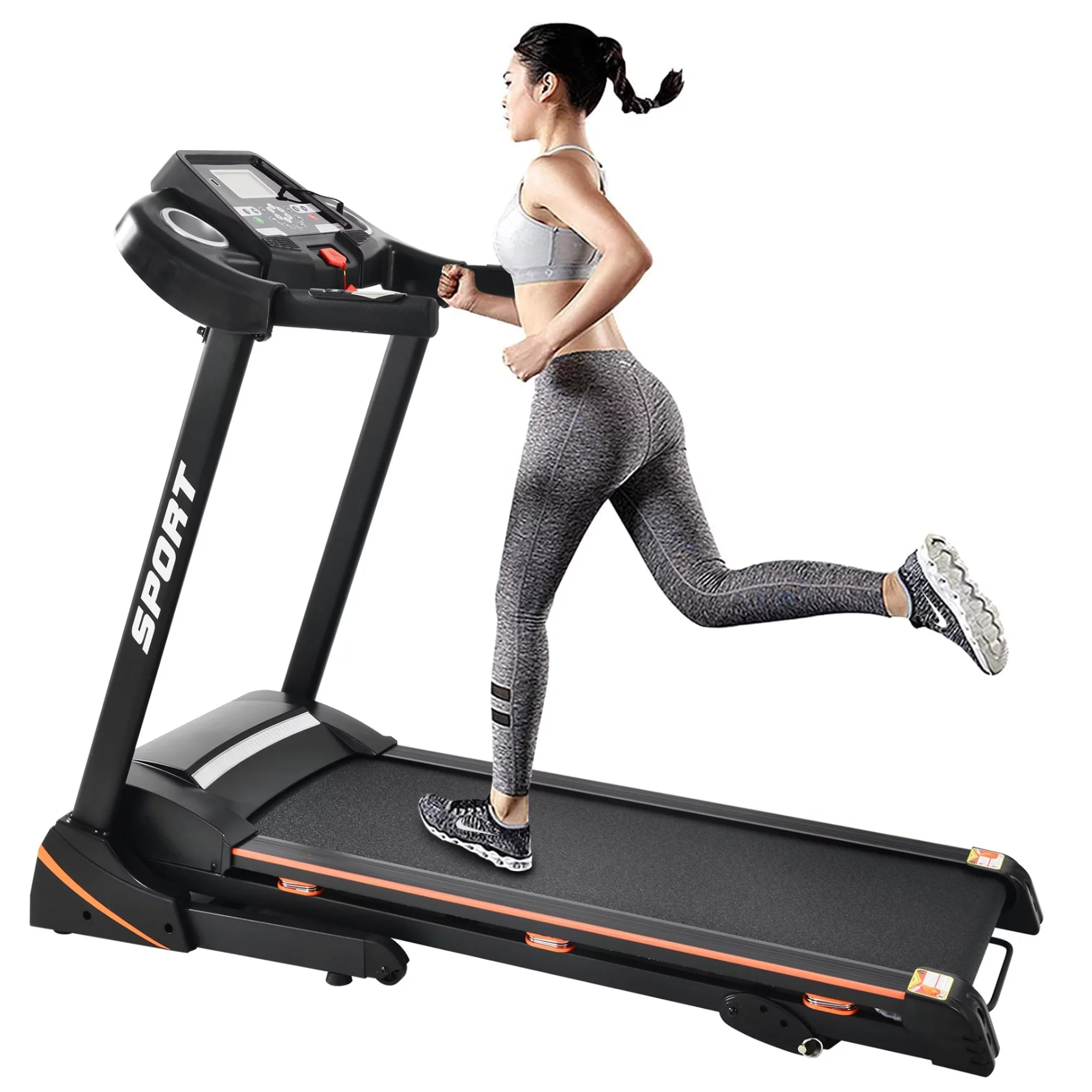 TALEMOHO 3.5HP Folding Treadmill with Incline Medium, 330LBS Capacity Running Machine with Smart Shock-Absorbing System