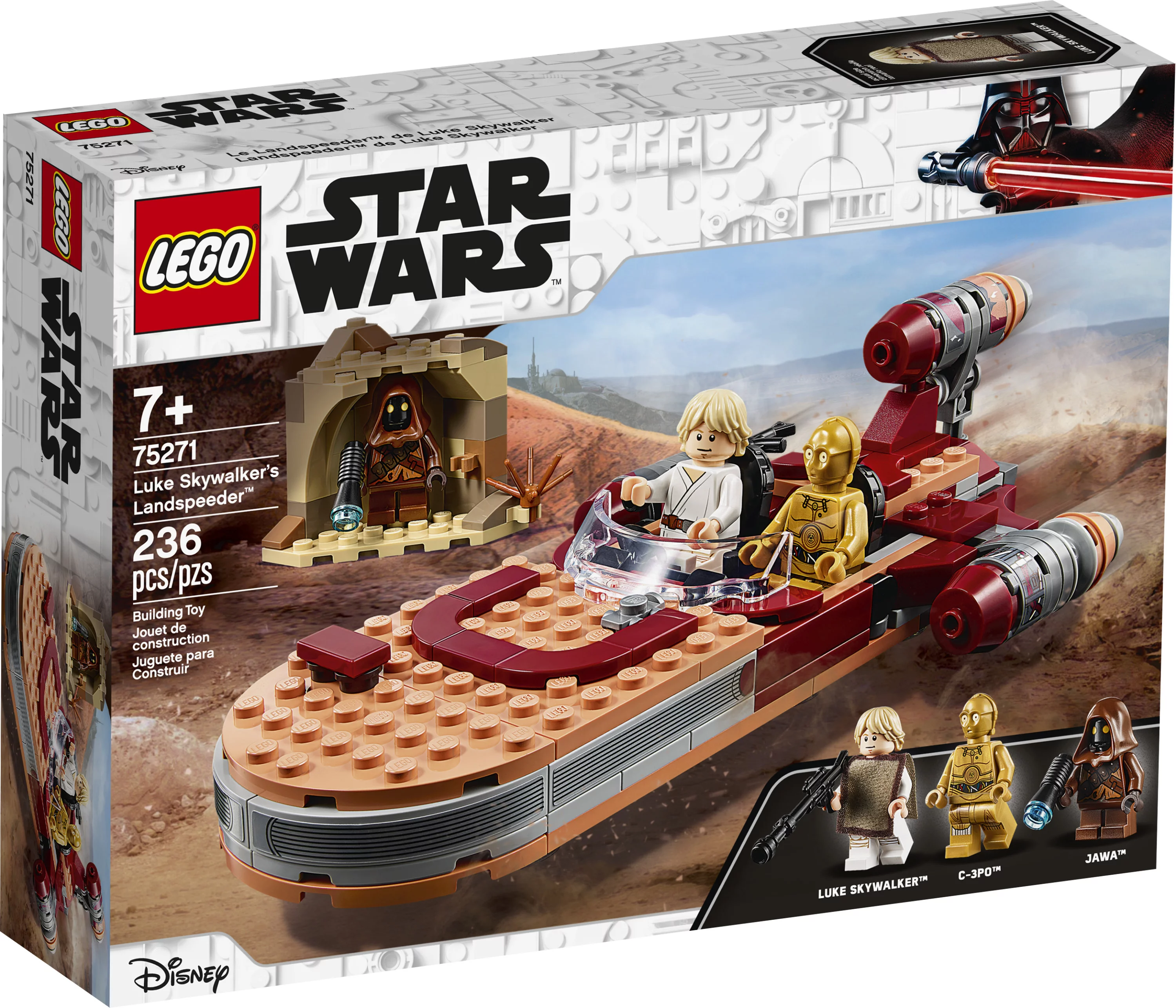 LEGO Star Wars: A New Hope Luke Skywalker’s Landspeeder 75271 Building Kit, Collectible Set (236 Pieces)