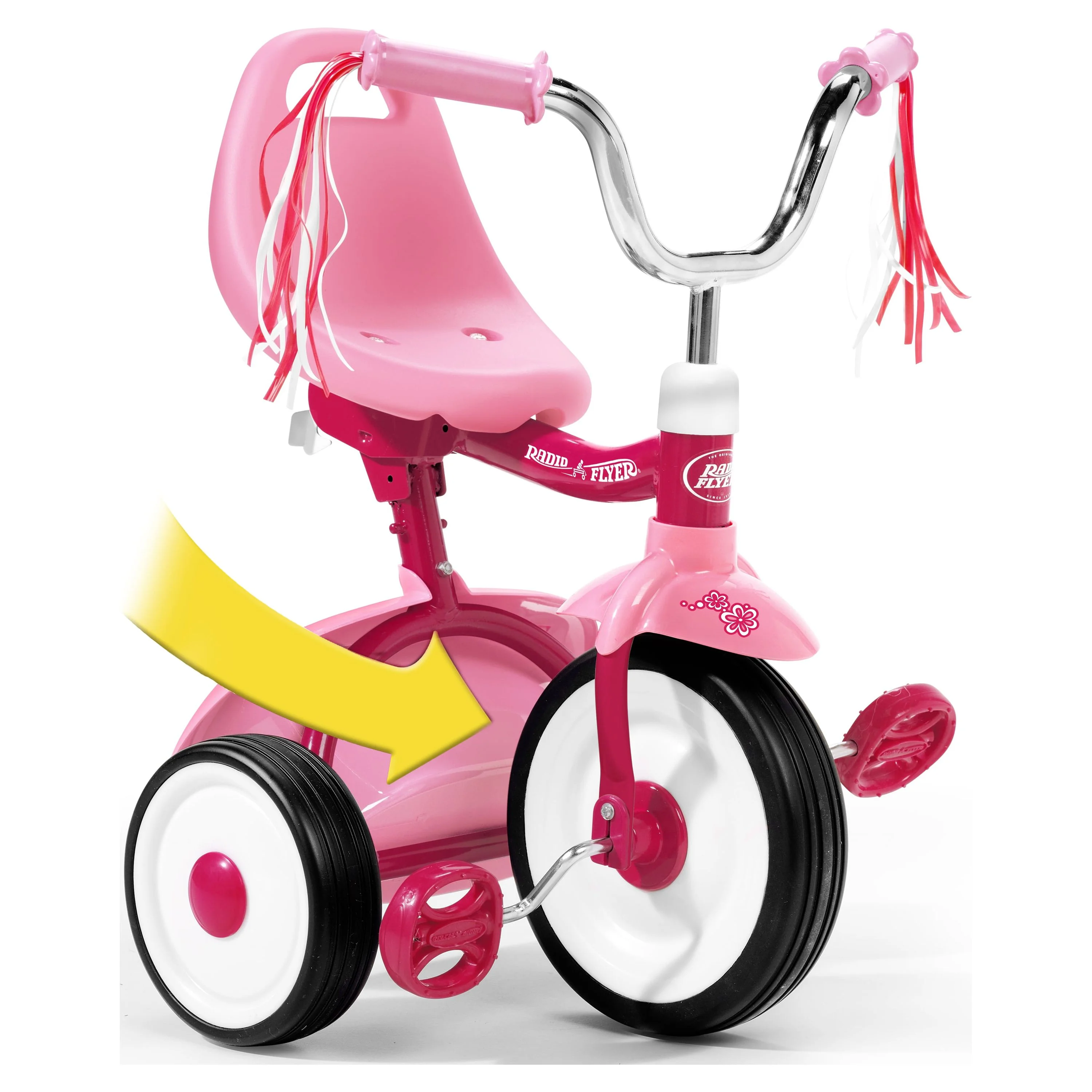 Radio Flyer Ready to Ride Folding Trike Fully Assembled, Red, Boys and Girls Toddler Tricycle