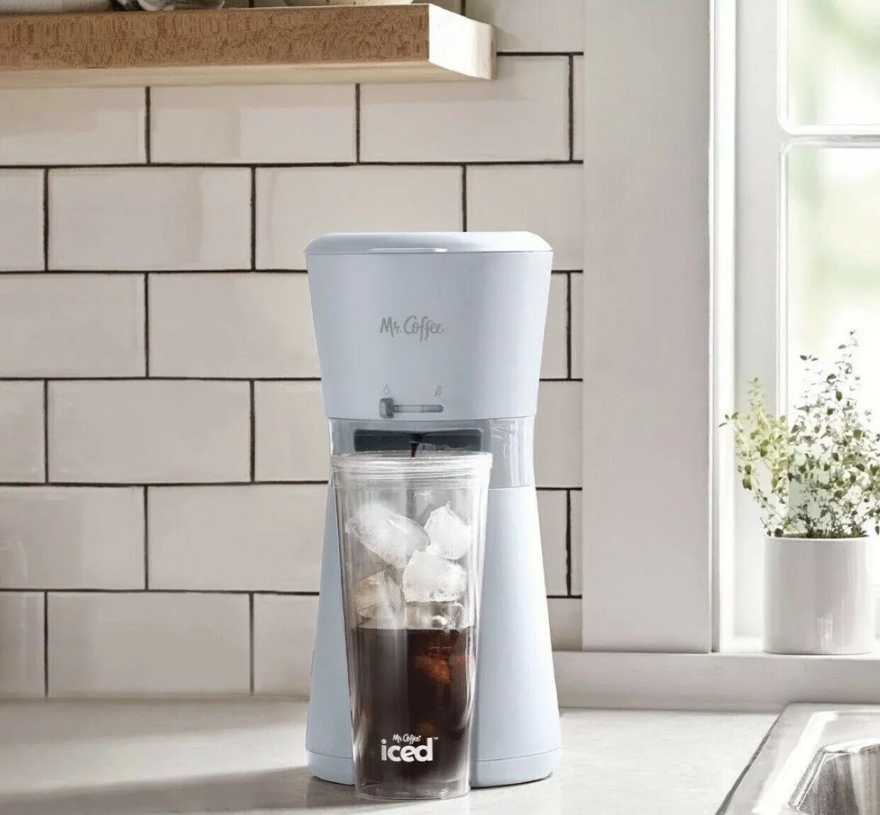 Mr. Coffee Iced Coffee Maker with Reusable Tumbler and Coffee Filter