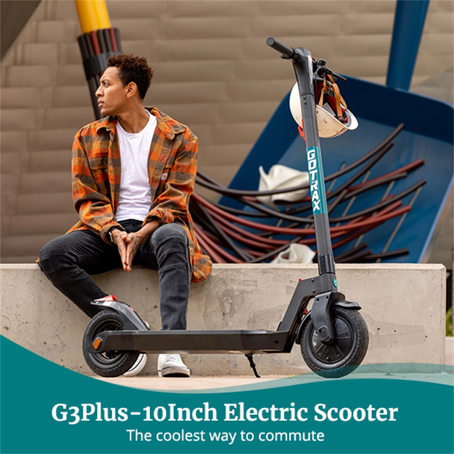 Gotrax G3 Plus Adult Electric Scooter, 300W 10″ Tires Max 18 mile Foldable Escooter for Adult, Gray