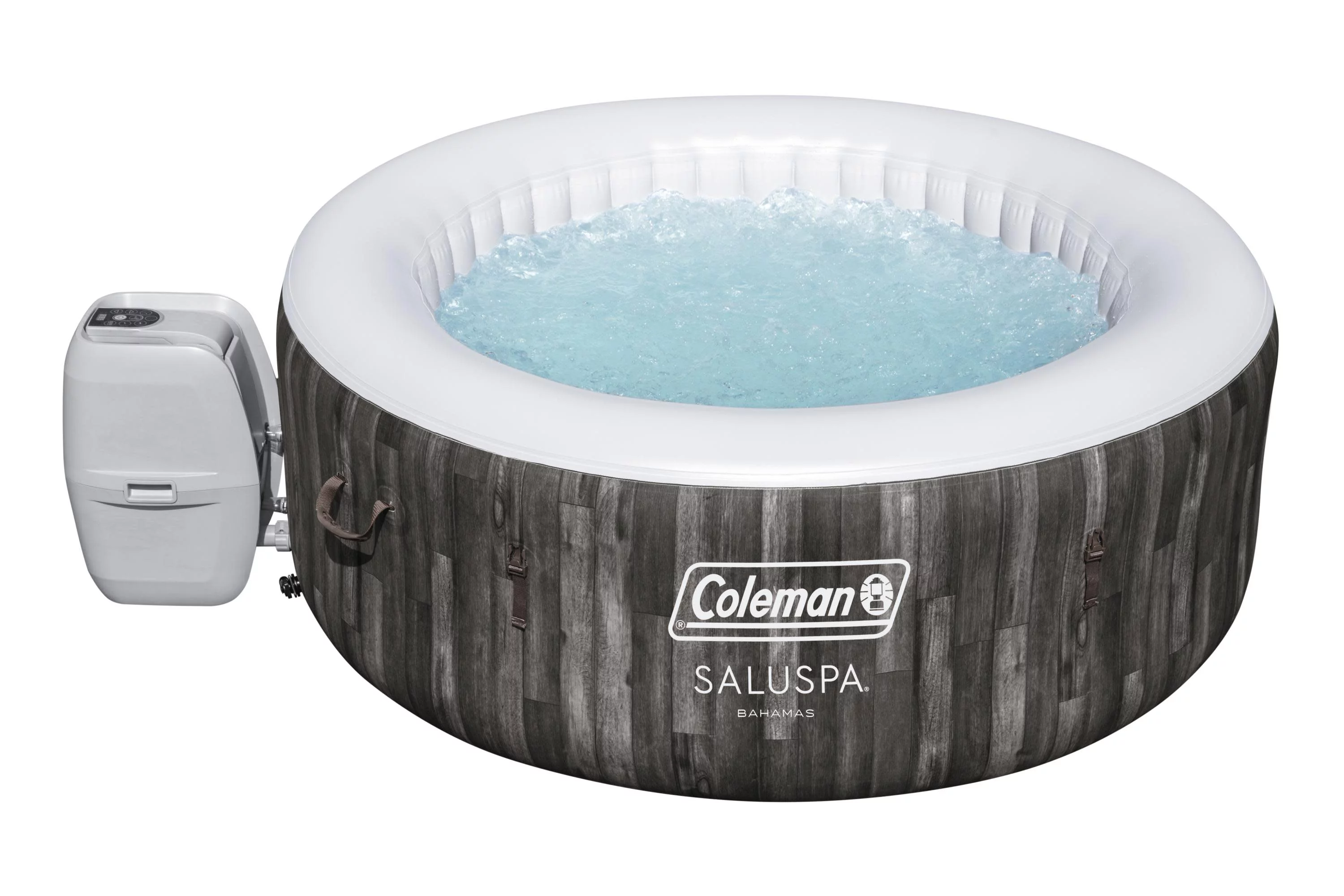 Coleman 71″ x 26″ Bahamas AirJet Spa Outdoor 177 gal. Inflatable Hot Tub, Max Temperature of 104F