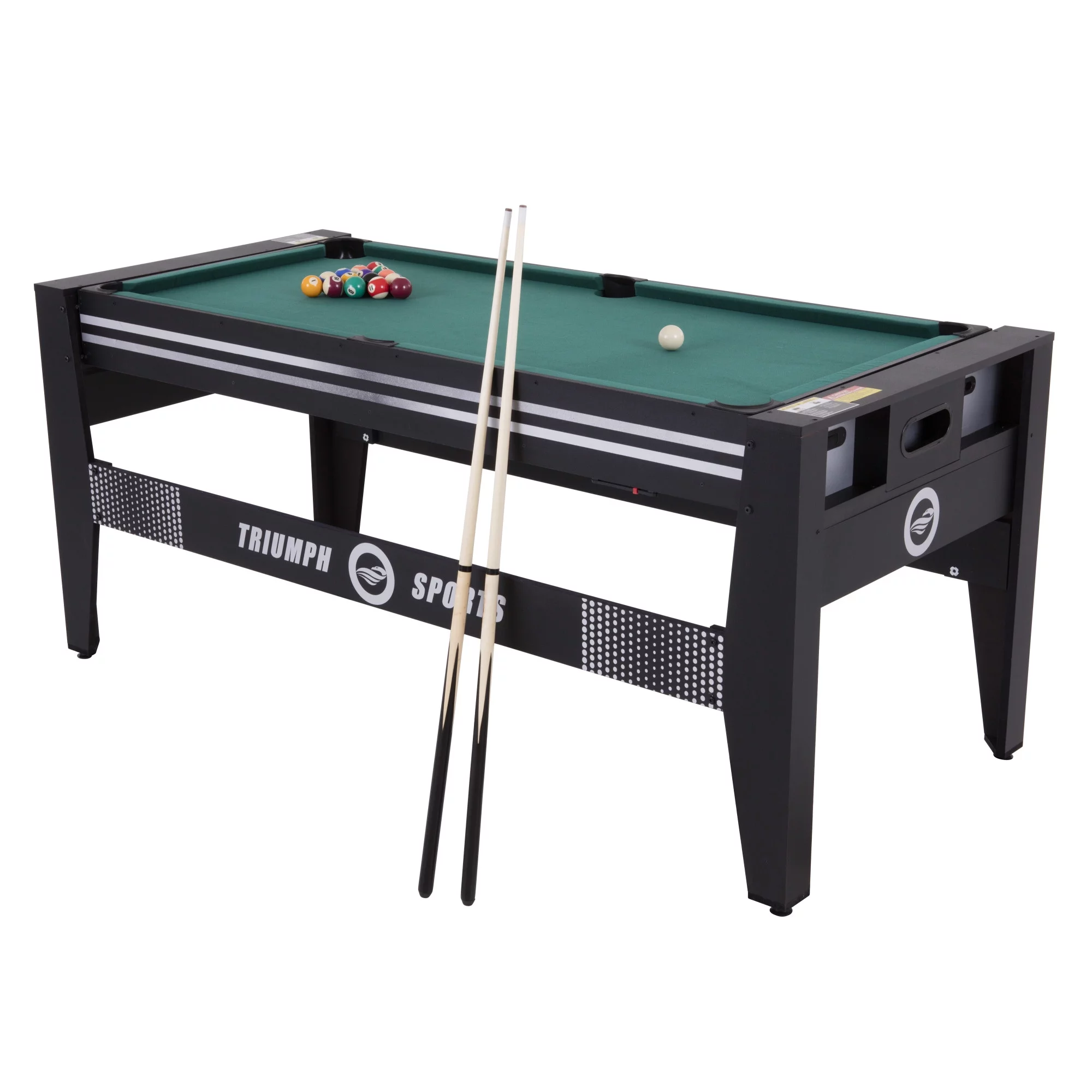 Triumph 72″ 4 in 1 Multi Game Swivel Table with Air Powered Hockey, Table Tennis, Billiards, and Launch Football