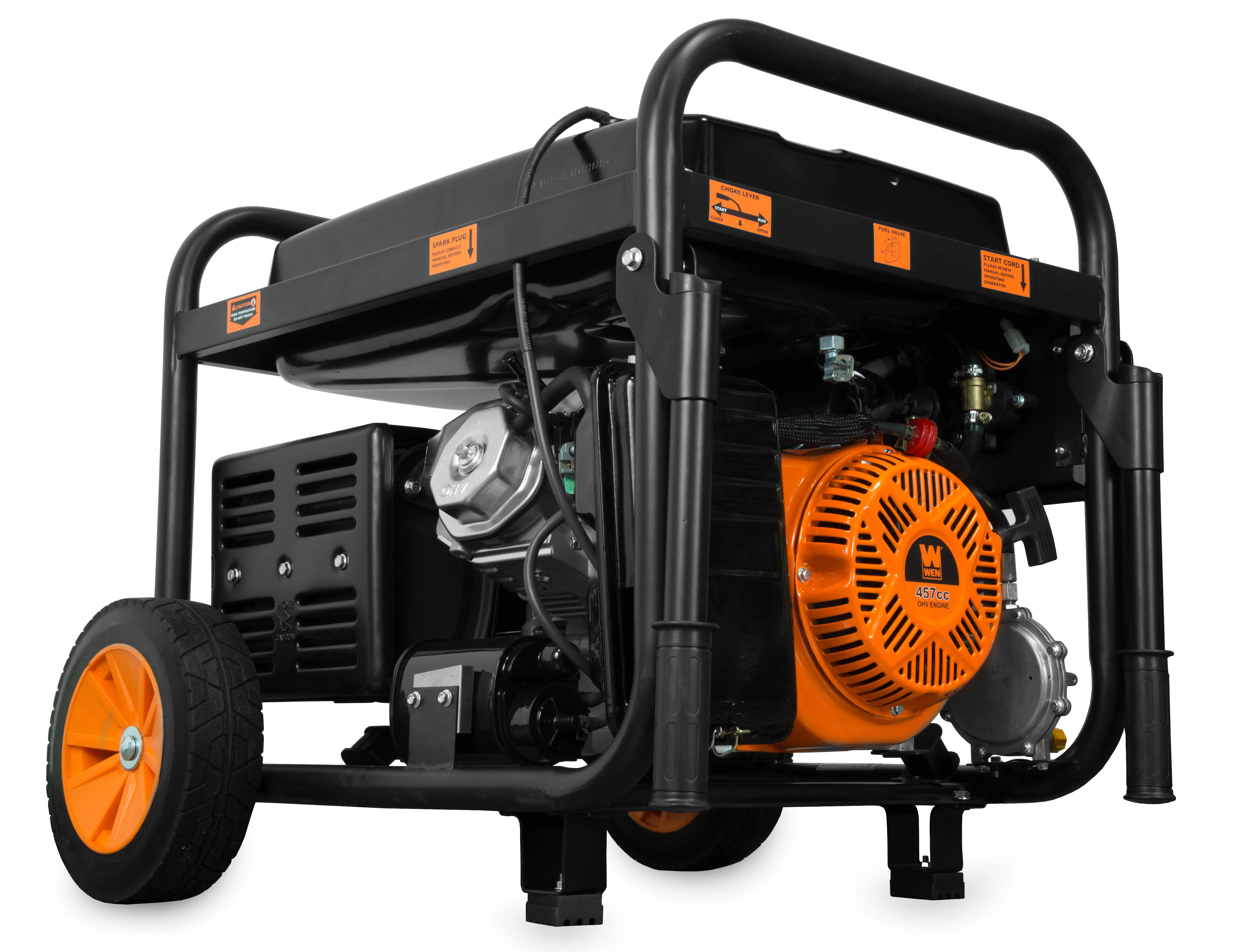 WEN 11,000-Watt 120V/240V Dual Fuel Portable Generator with Wheel Kit and Electric Start – CARB Compliant