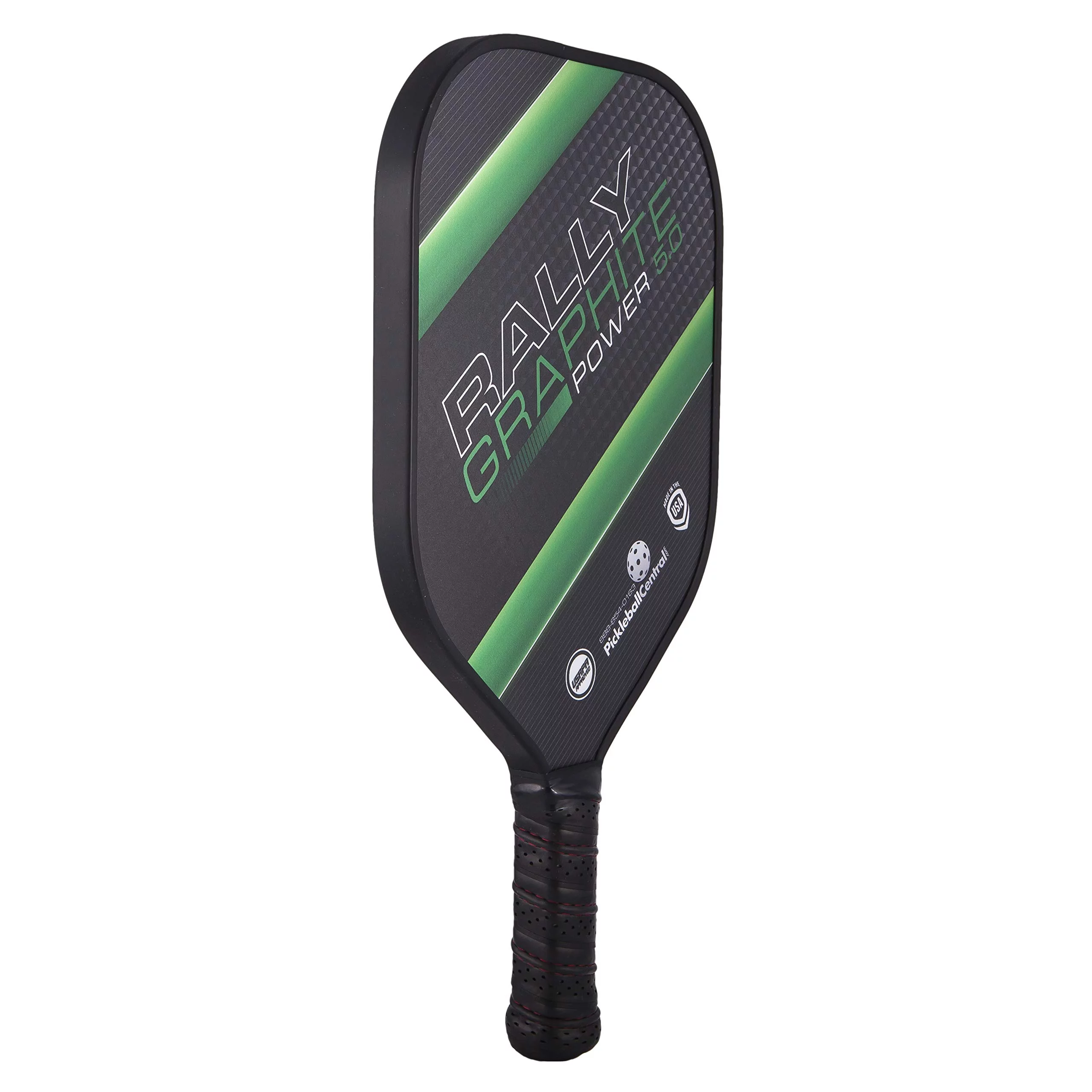 Rally Graphite Power 5.0 Pickleball Paddle | Honeycomb Core, Graphite/Polymer Hybrid Composite Face | Paddle Cover Included | Blue/Thin Grip