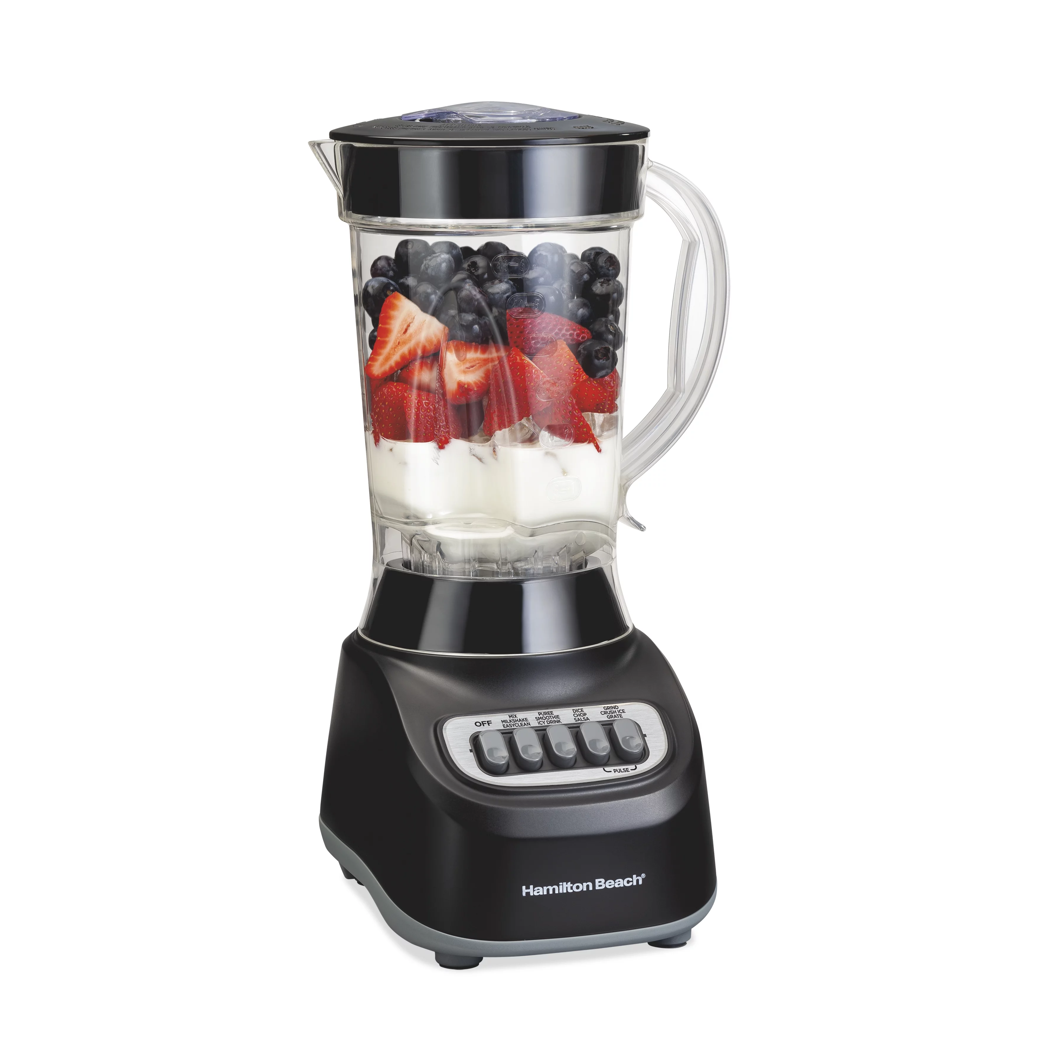 Hamilton Beach Smoothie Blender, 48 oz. Jar, 12 Blending Functions, Black, 50180F