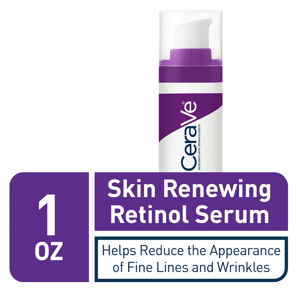 CeraVe Skin Renewing Retinol Face Serum with Niacinamide & Hyaluronic Acid for All Skin Types, 1 fl oz