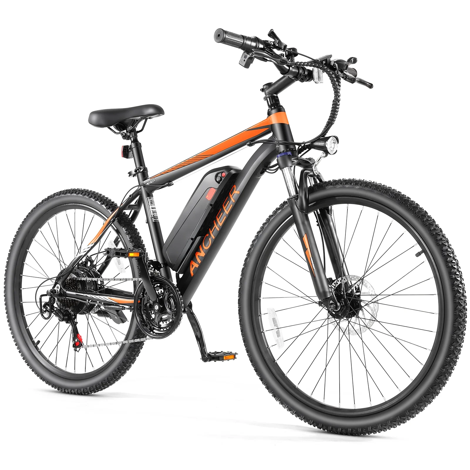 ANCHEER 26” Electric Bike Adults/Electric Mountain Bike with 500W Motor, Up to 50 Miles commuter Ebike/Electric Bicycle with Removable 48V-7.8Ah Battery