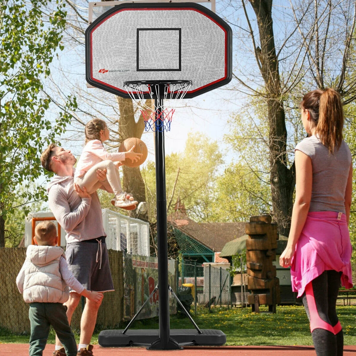 Costway 10ft 43” Backboard In/outdoor Adjustable Height Basketball Hoop System