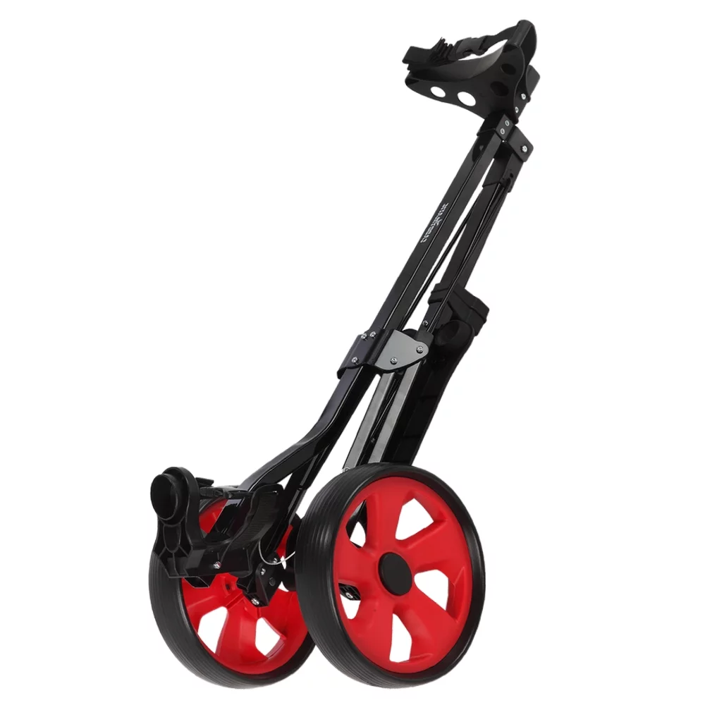 Caddymatic Golf Lite Trac 2 Wheel Folding Golf Cart Black/Red