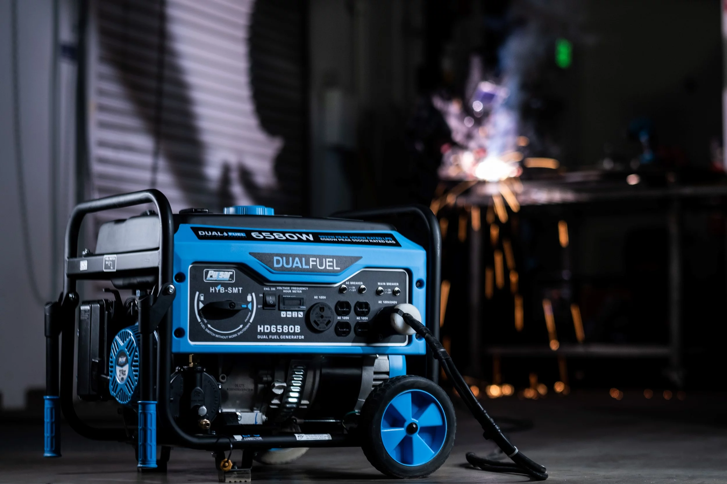 Pulsar 6580-Watt Dual Fuel Portable Generator HD6580B – CARB Compliant