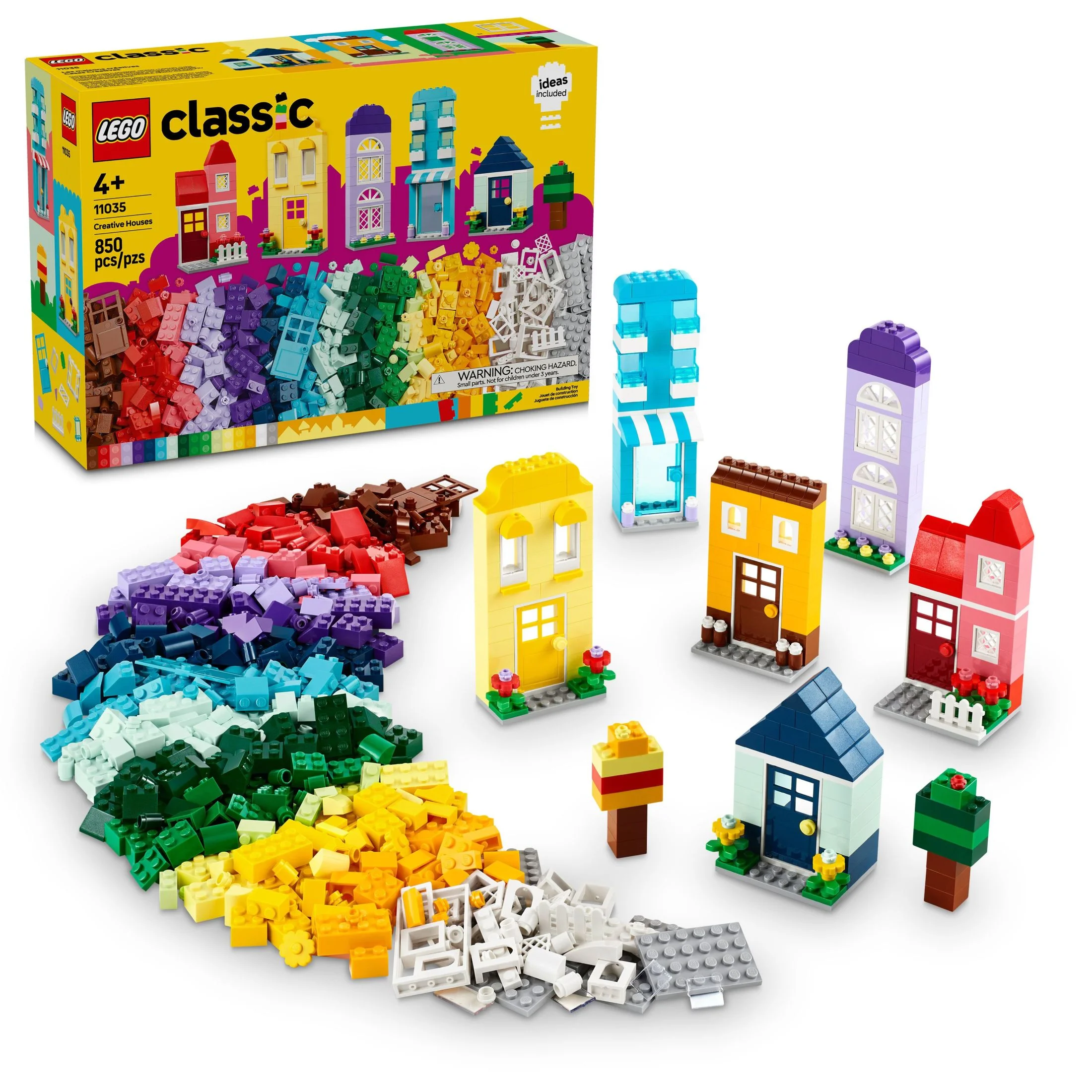 LEGO Classic Creative Houses Brick Building Set for Kids, Toy House Gift with Accessories and Doll Houses, Creative Toy for Young Builders, Boys and Girls Ages 4 and Up, 11035