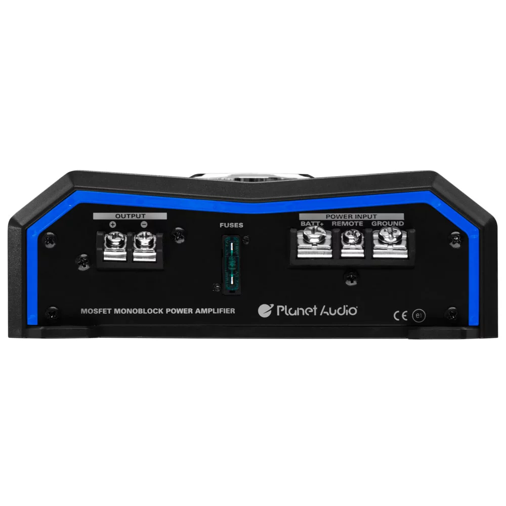 Planet Audio PL1500.1M Pulse Series Car Audio Amplifier – 1500 High Output, Monoblock, 2/8 Ohm, High/Low Level Inputs, Low Pass Crossover, Hook up to Stereo and Subwoofer