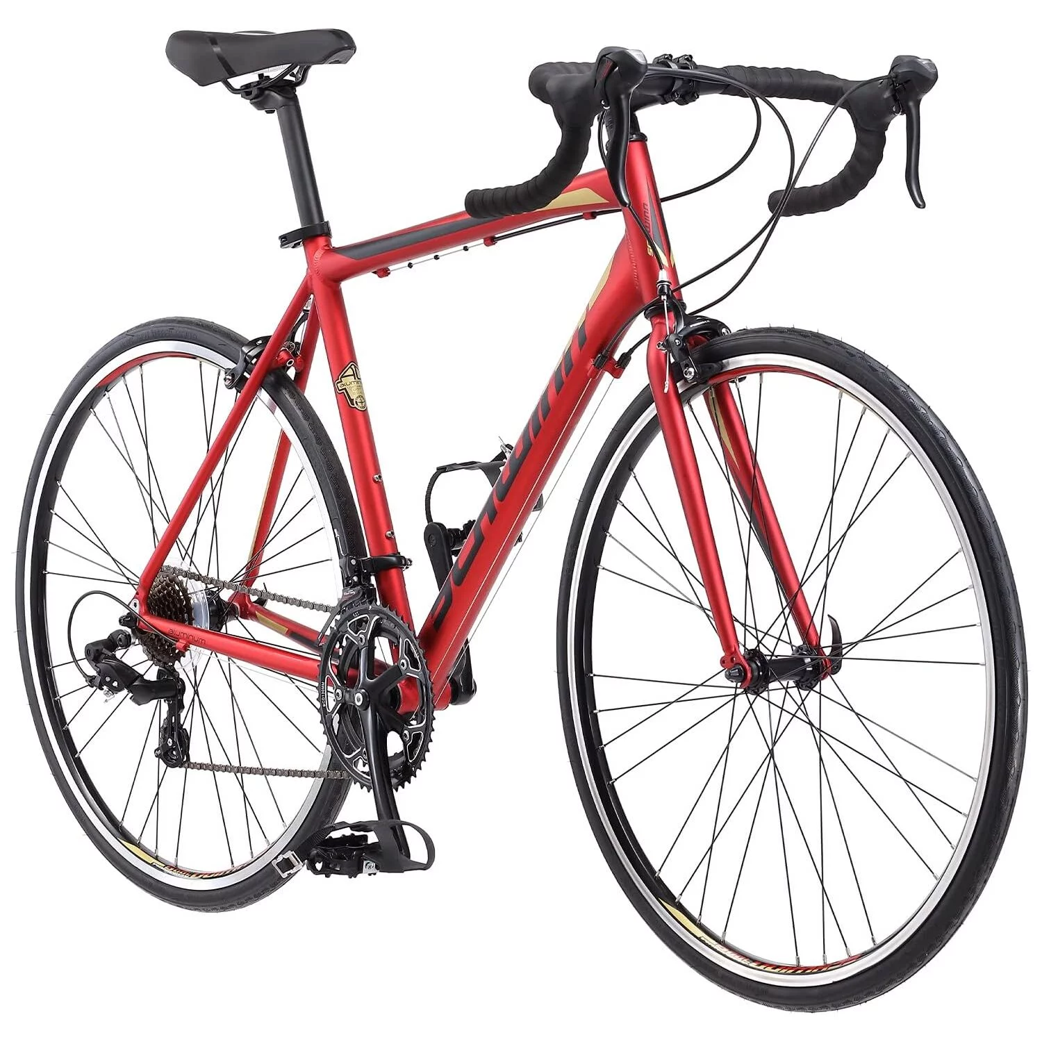 Schwinn Volare 1400 Bicycle 700C, Men’s Drop Bar Road, Matte Red