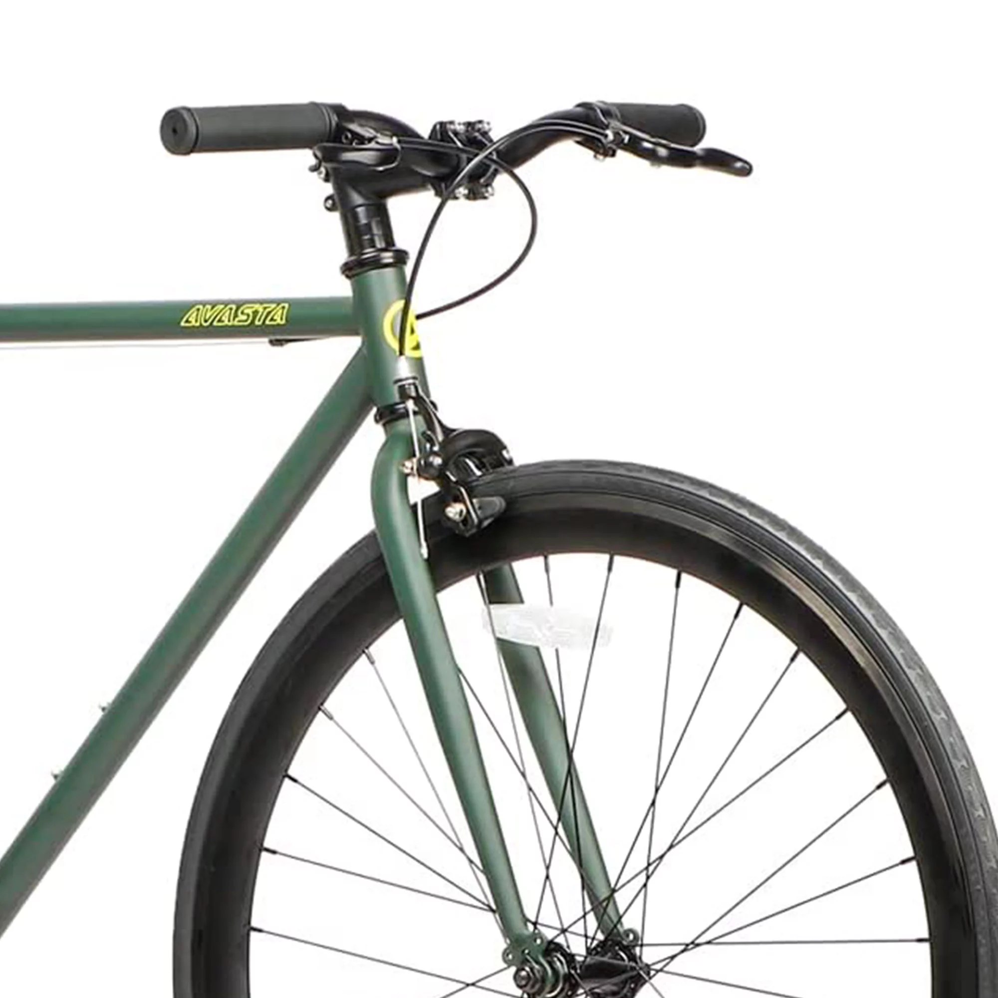 AVASTA 700C 54 In Single Speed Fixed Gear Urban Commuter Fixie Bike, Green