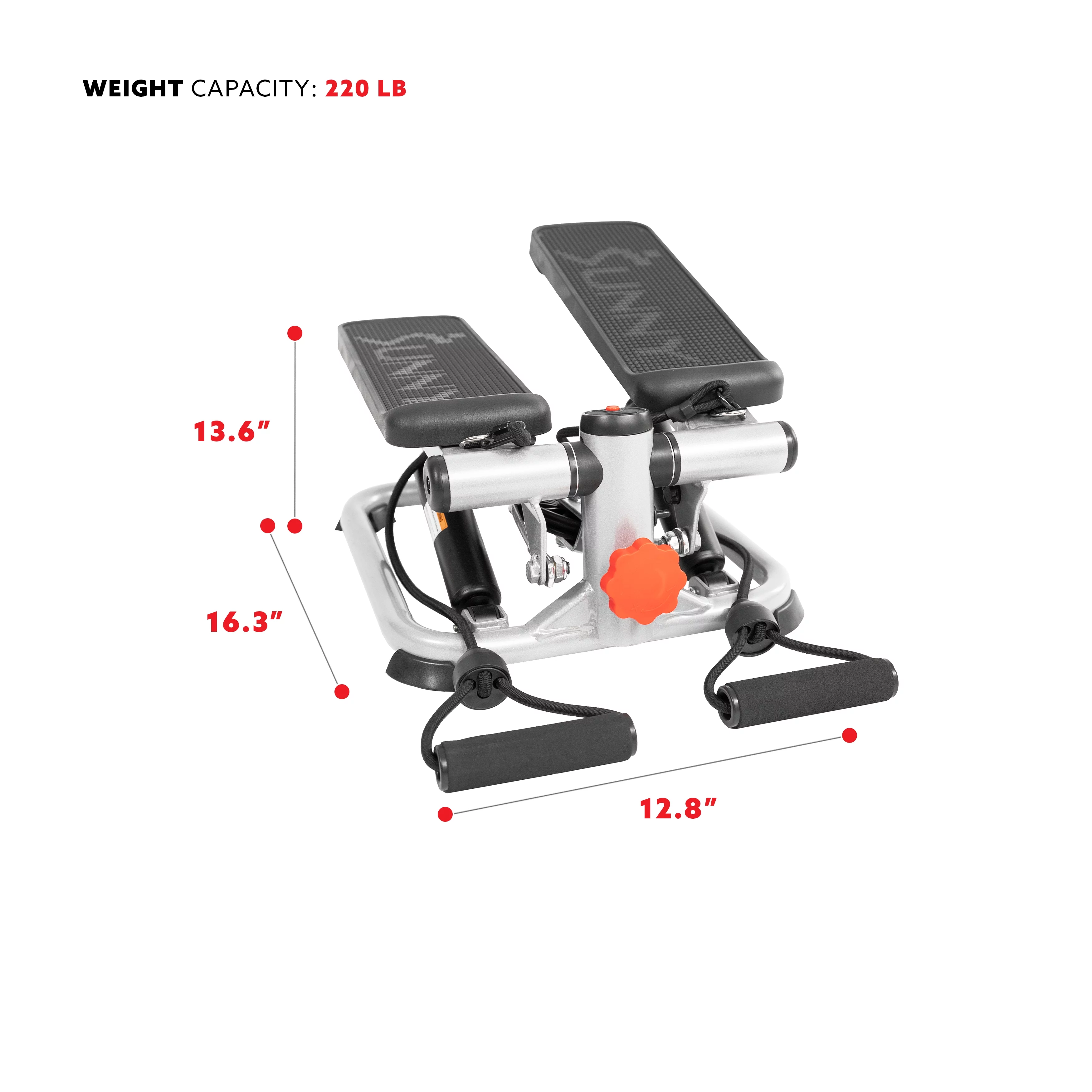 Sunny Health & Fitness Portable Total Body Exercise Mini Stair Stepper, Climber Machine, Compact Inmotion Workout, SF-S0978