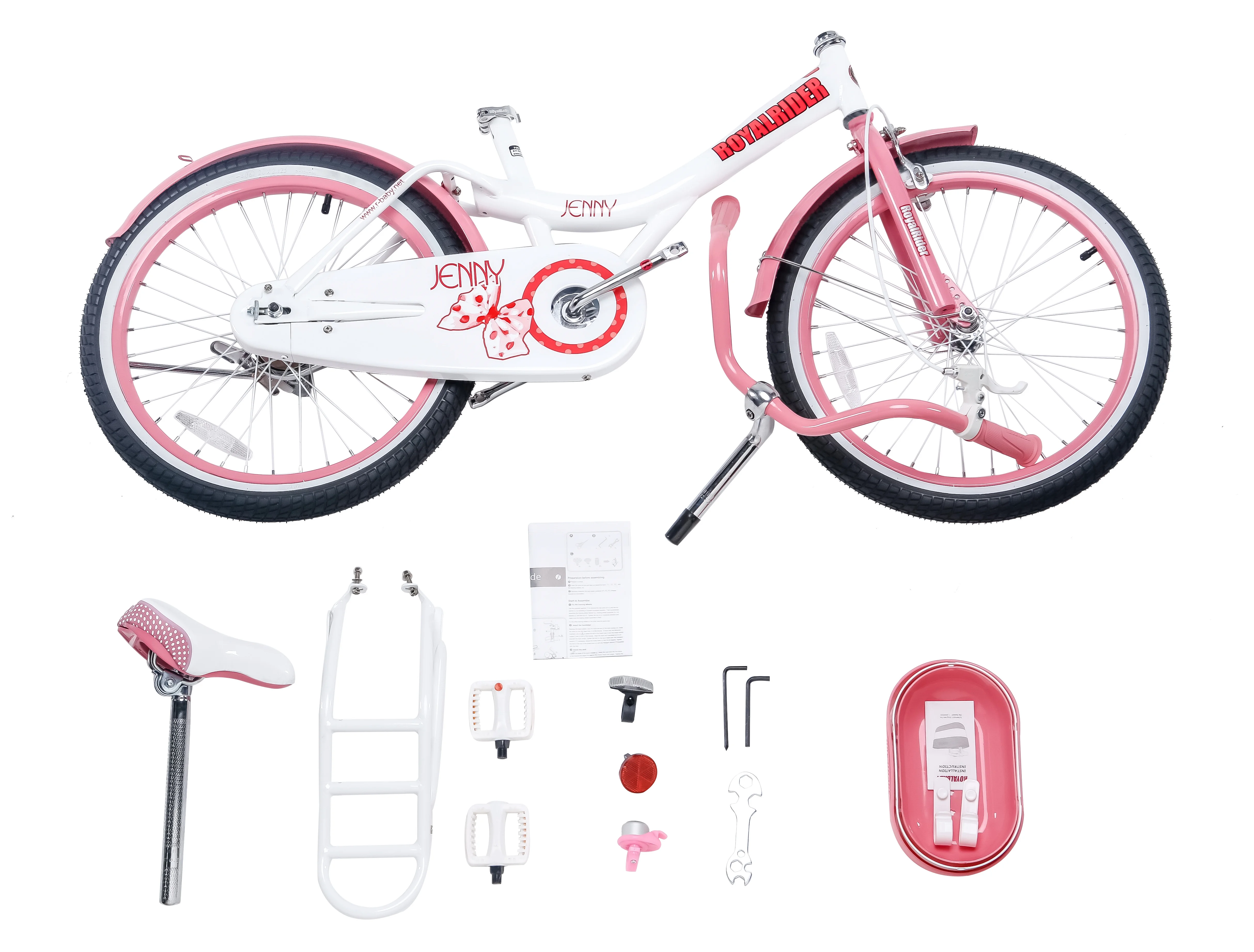 Royalbaby Jenny Princess 20 inch Girl’s Bicycle, White & Pink