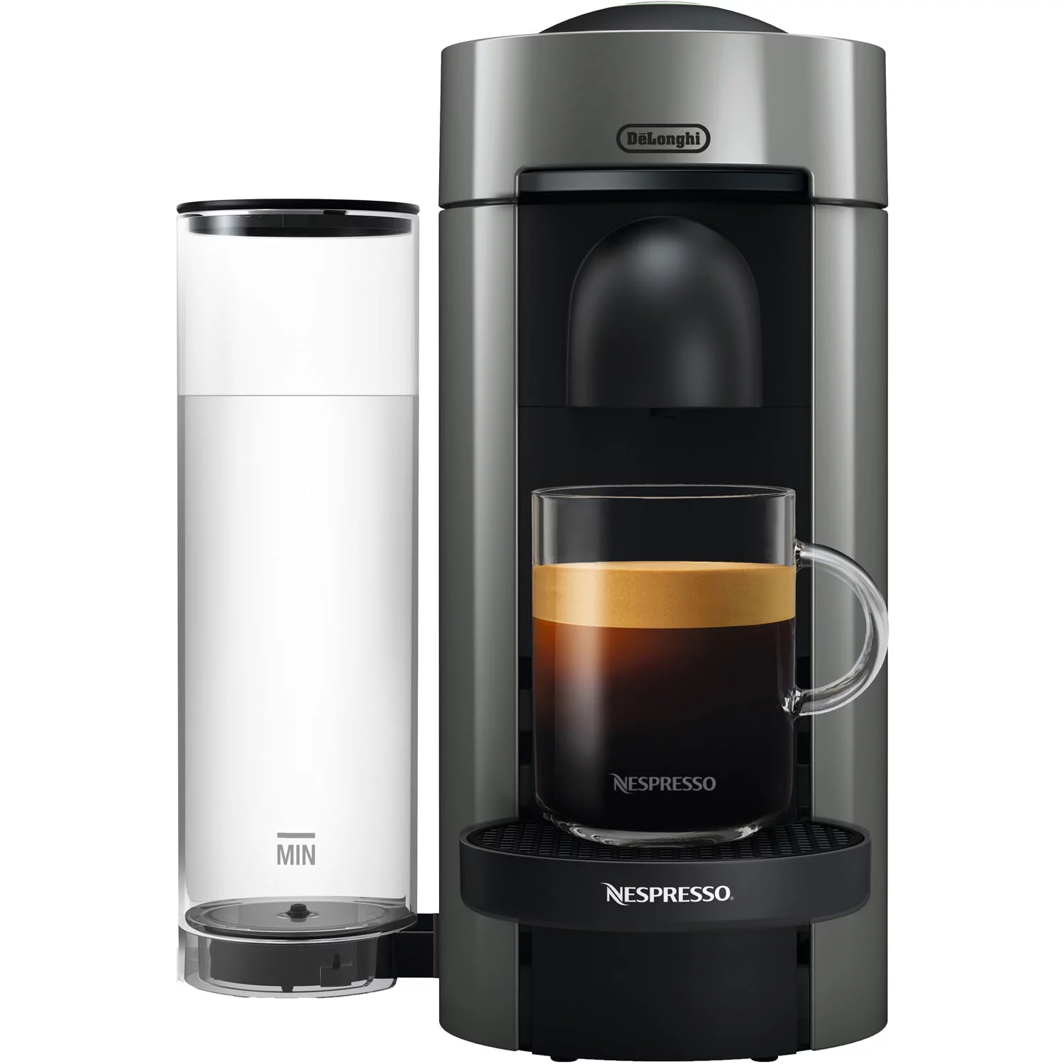 Nespresso Vertuo Plus Coffee and Espresso Machine by De’Longhi, Gray