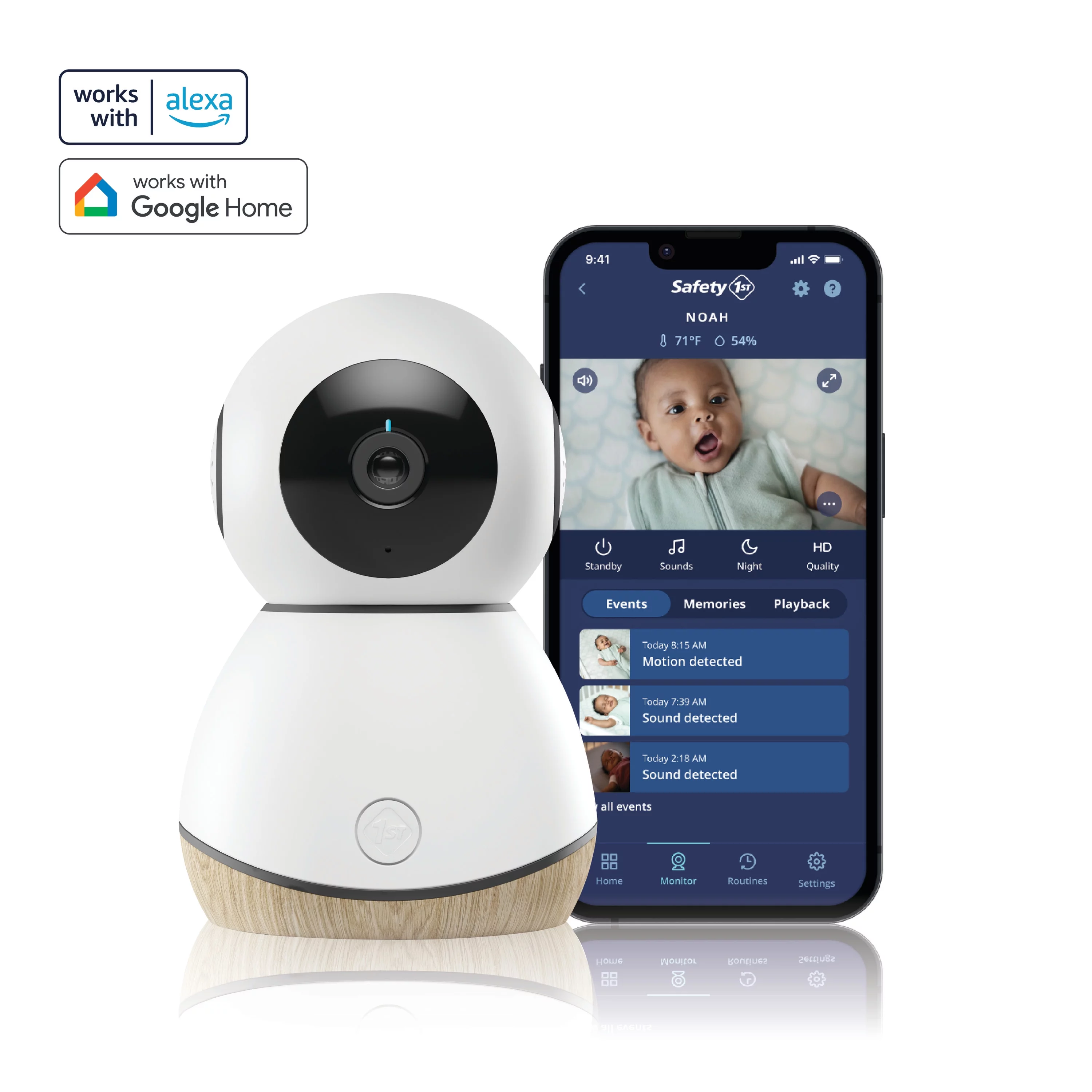 Safety 1 360?? Smart Baby Monitor, White