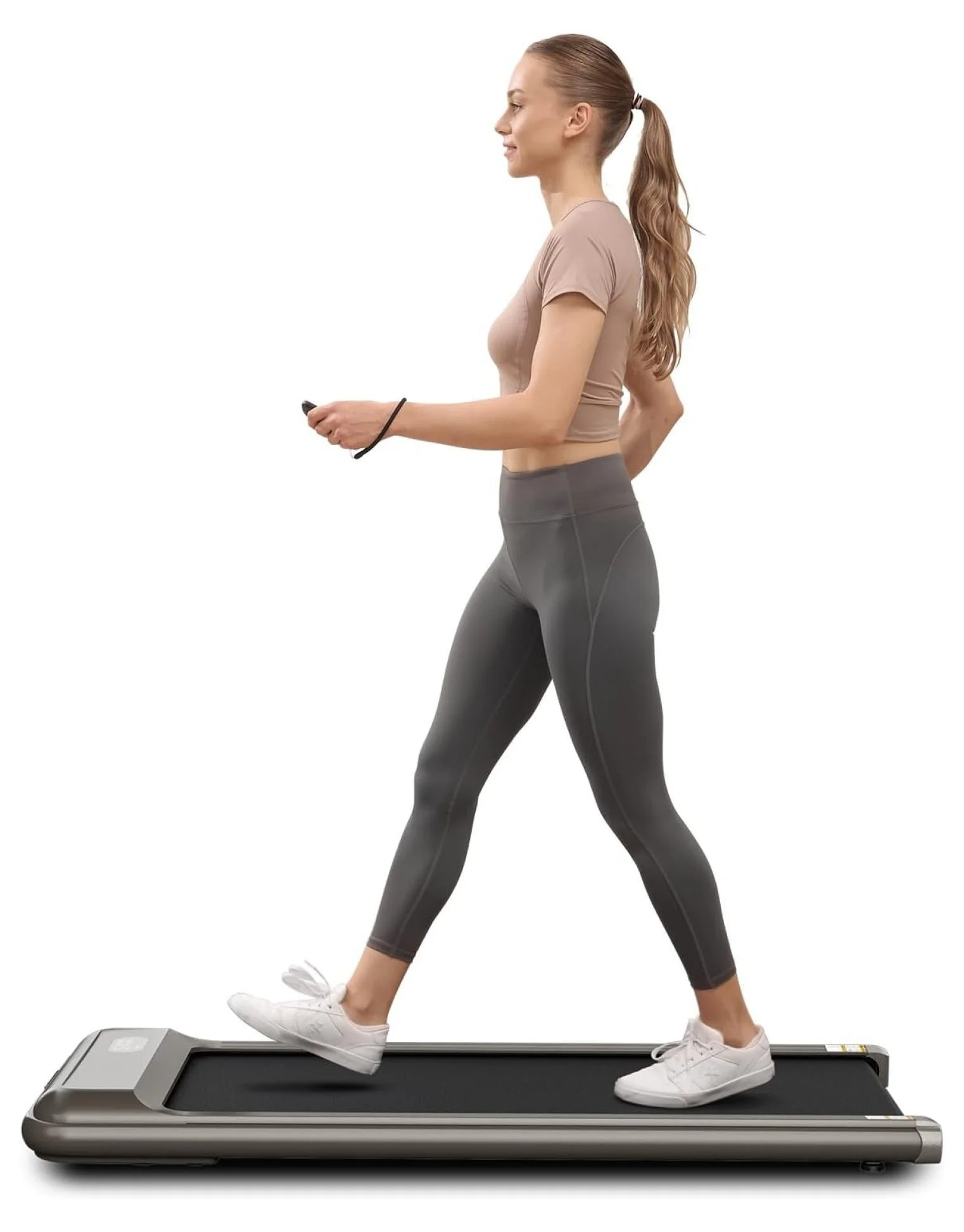 Walking Pad Under Desk Treadmill Walking Jogging Running Machine with Control and LED Display,Lightweight 2 in 1 Portable Treadmill Installation for Home Office Use