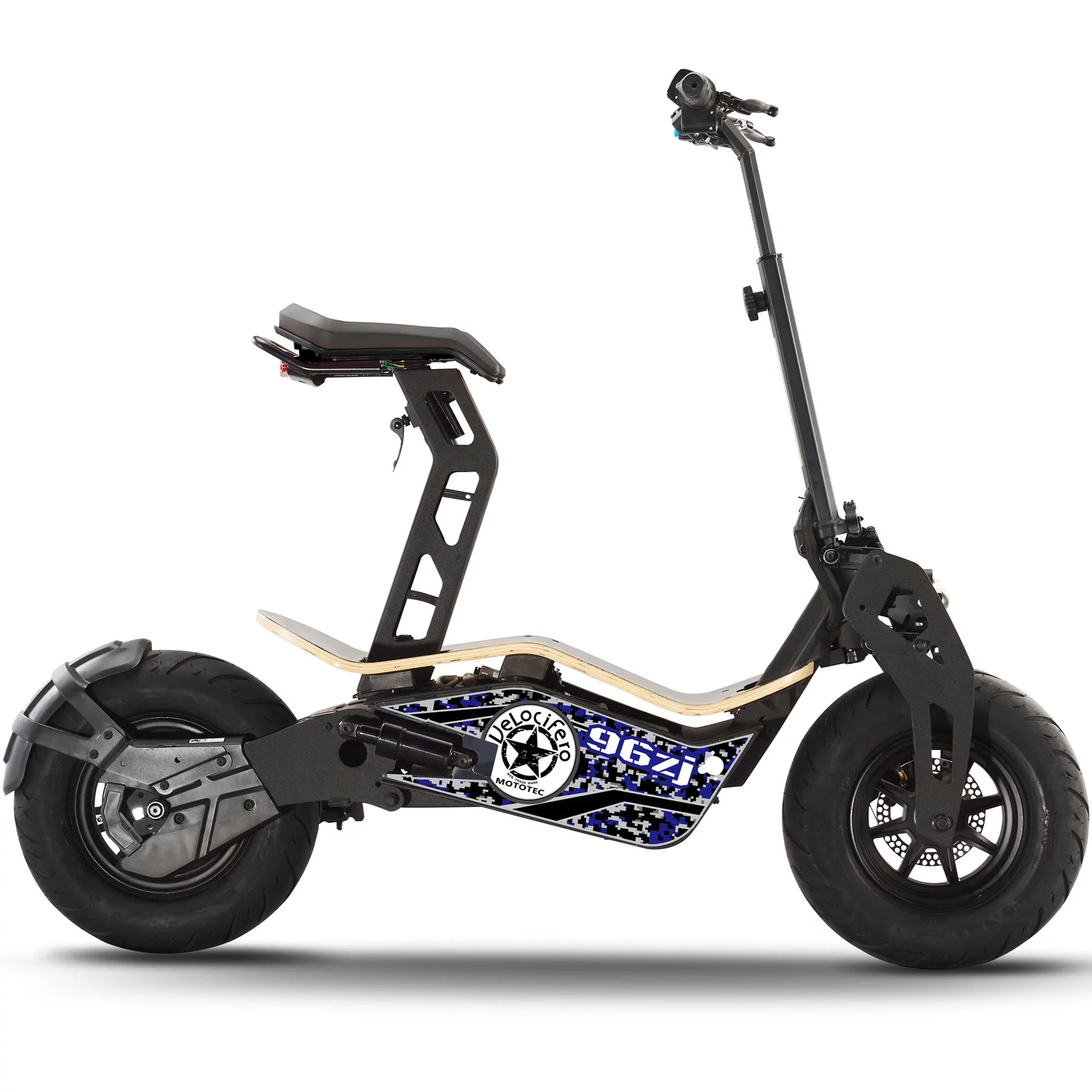 MotoTec Mad Fat Tire 1600w 48v Electric Scooter with Seat