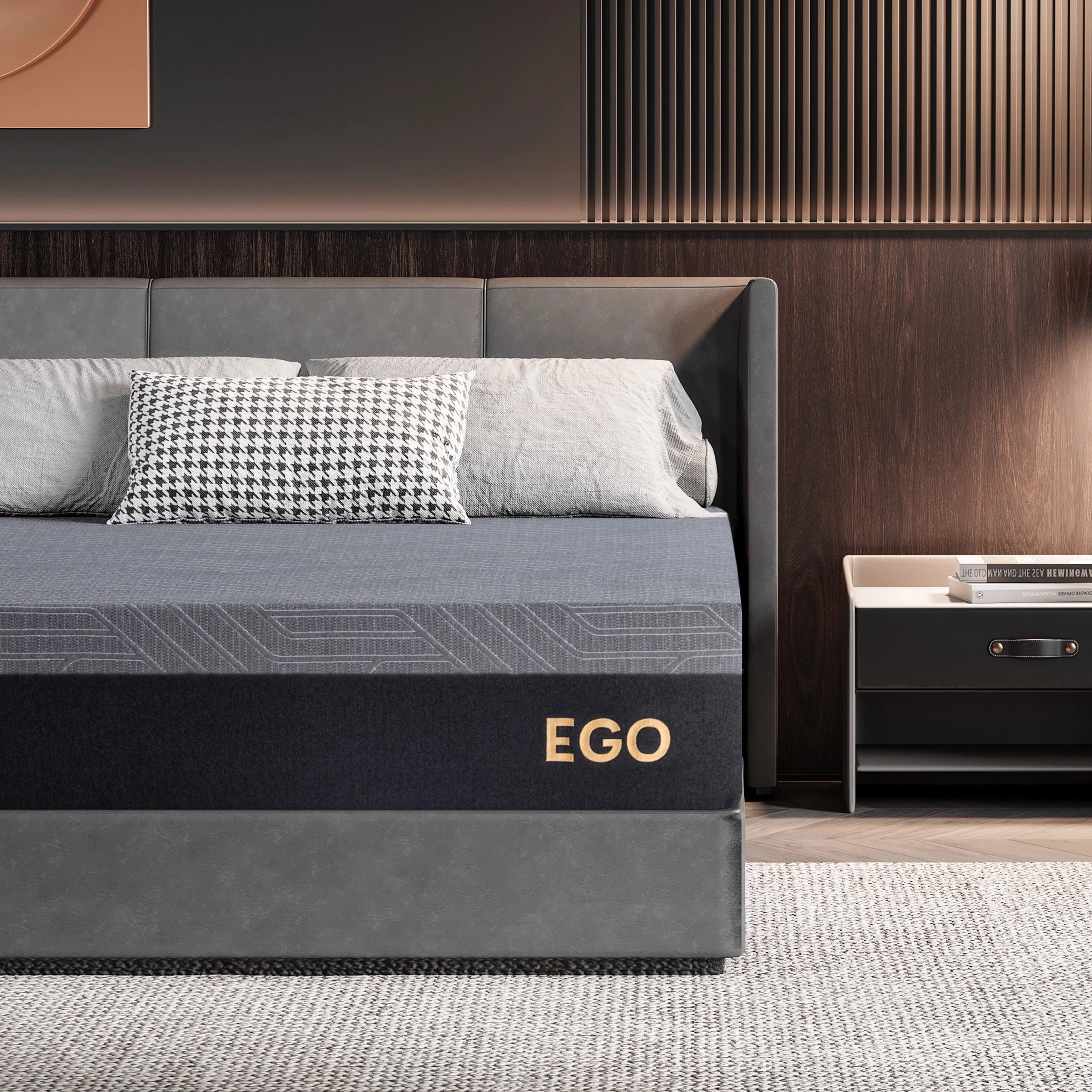 MLILY Ego Black 10 inch Gel Memory Foam Mattress, Twin Mattress in a Box, Medium