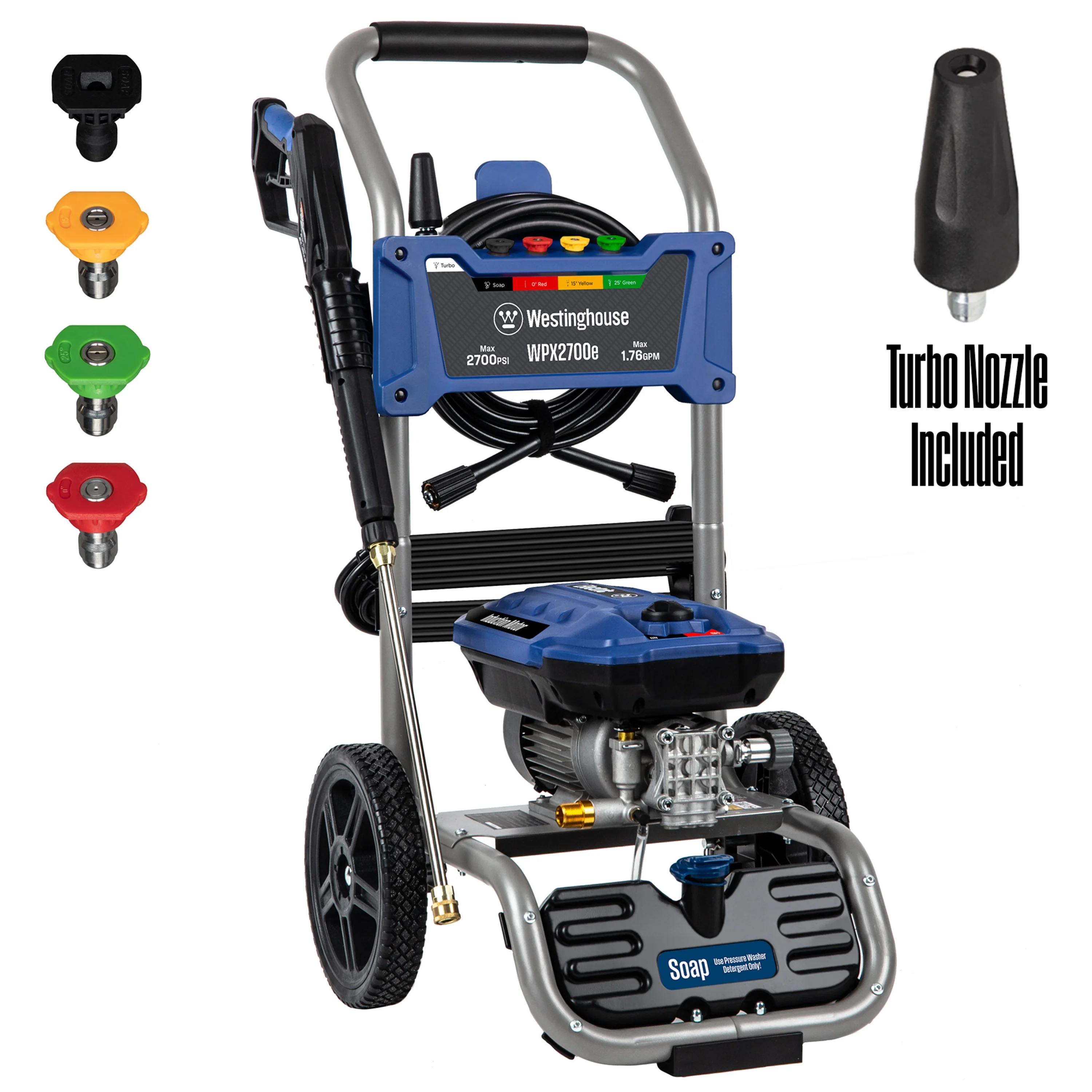 Westinghouse 2300 Max PSI Electric Pressure Washer, 1.76-GPM, Soap Tank, 5 Nozzles