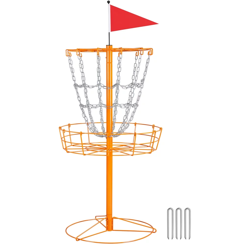 SmileMart 12-Chain Disc Golf Goal for Target Practice, Red