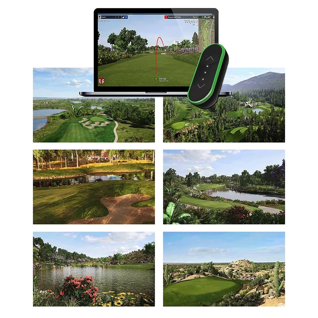 SLX MicroSim Home Golf Simulator by SwingLogic with 12-Month E6 Connect Access