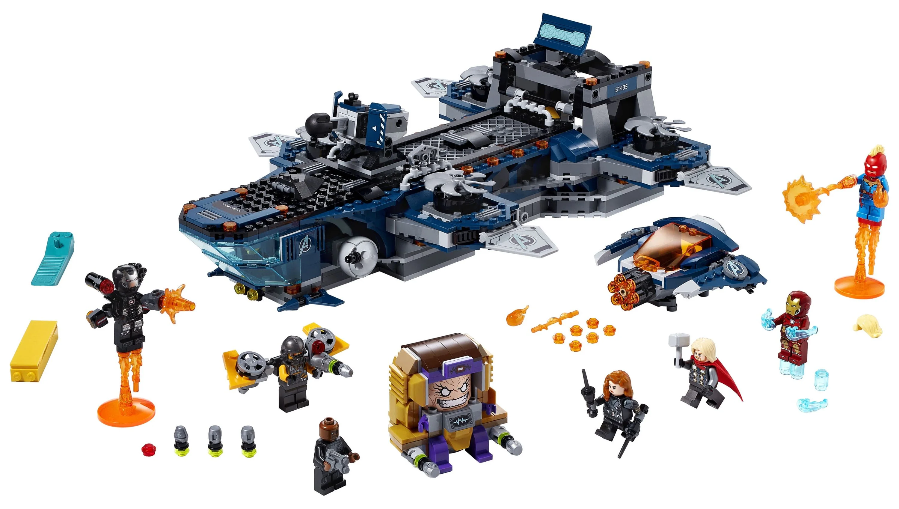 LEGO Marvel Avengers Helicarrier 76153 LEGO Brick Building Toy with Marvel Avengers Action Minifigures (1,244 Pieces)