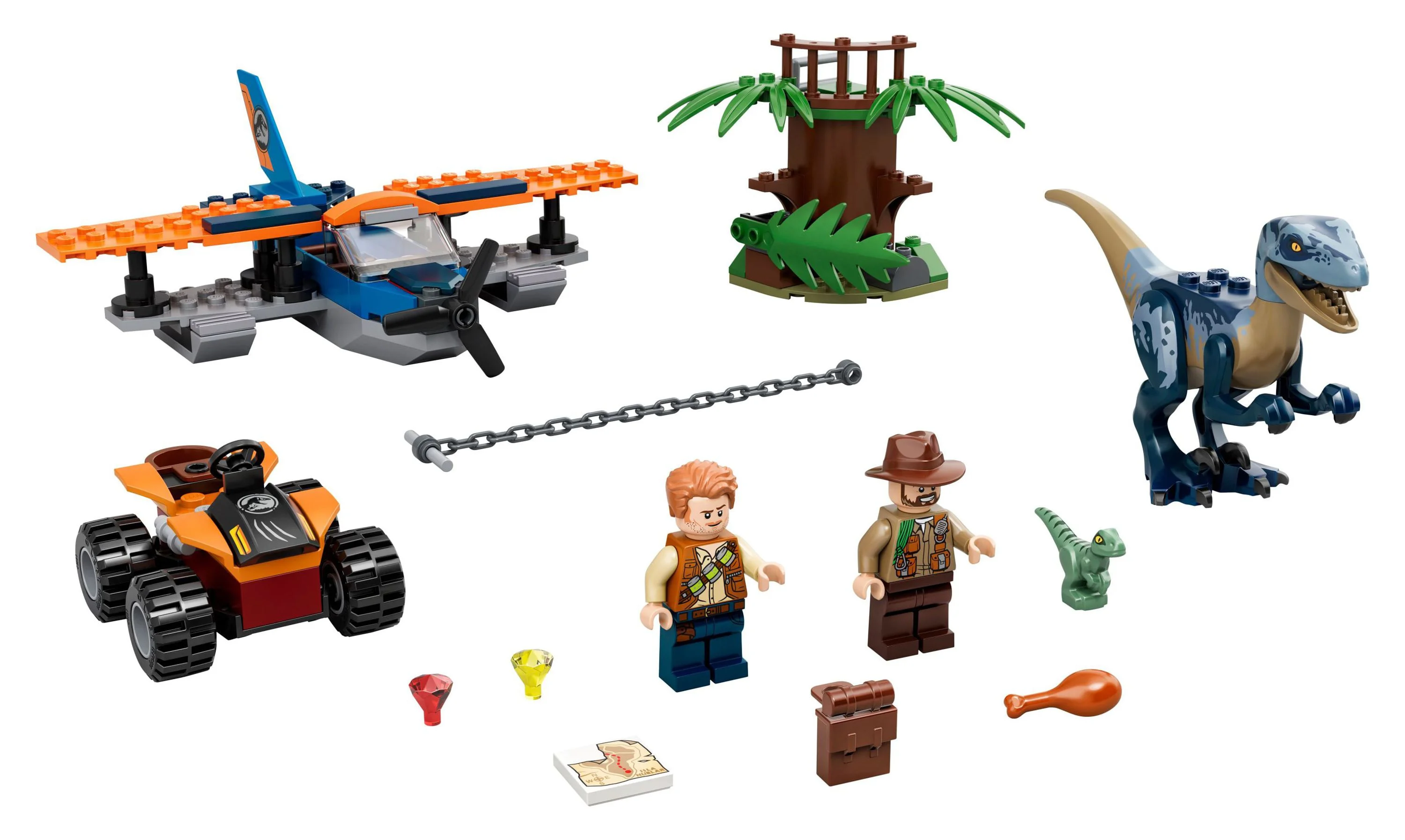 LEGO Jurassic World Velociraptor: Biplane Rescue Mission 75942 Dinosaur Building Set for Preschool Kids (101 Pieces)