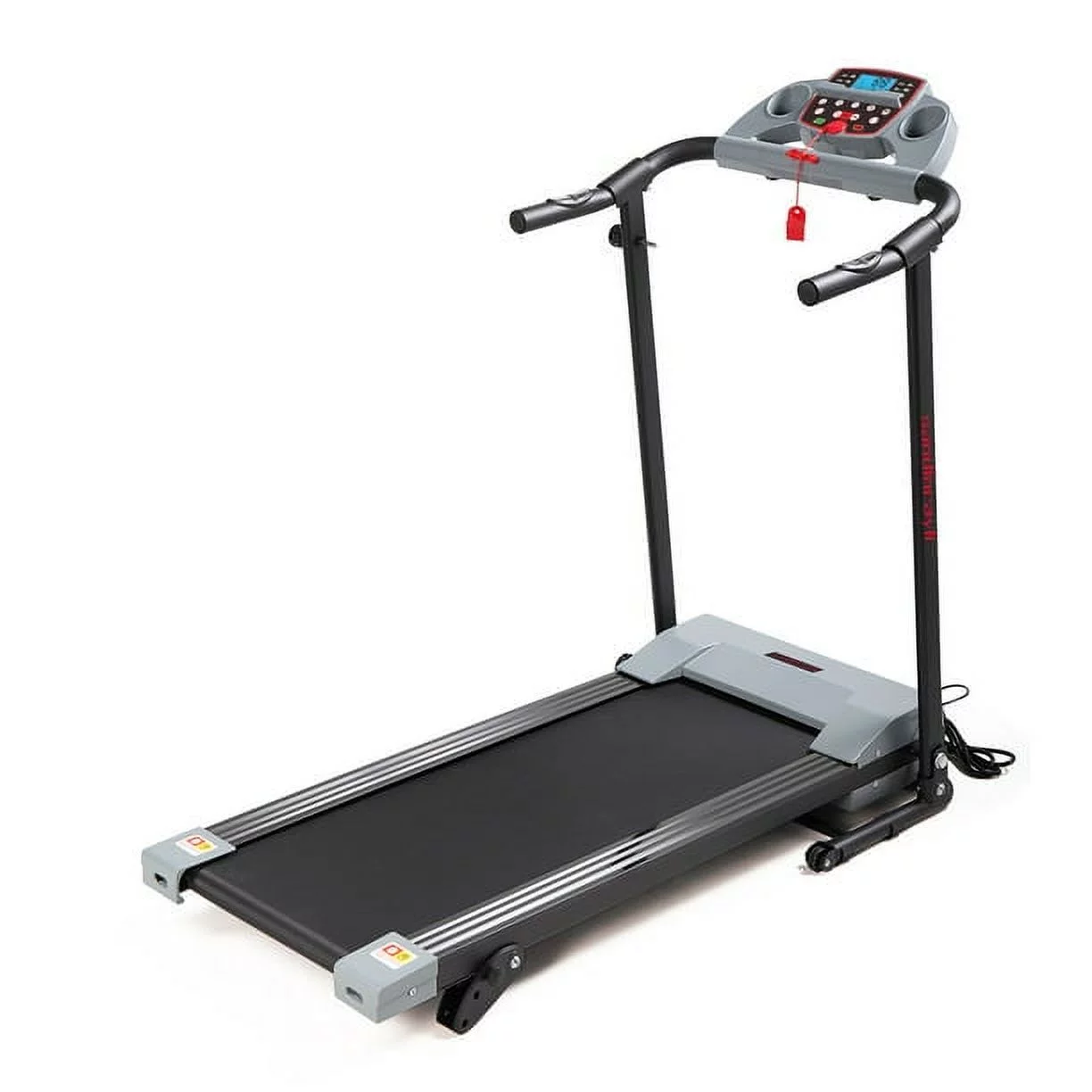 Clearance! Folding Treadmill for Home with 4 inch LCD Display, 2.0 HP Motorized Running Machine with SPAX APP Control Bluetooth Speaker & phone Holder