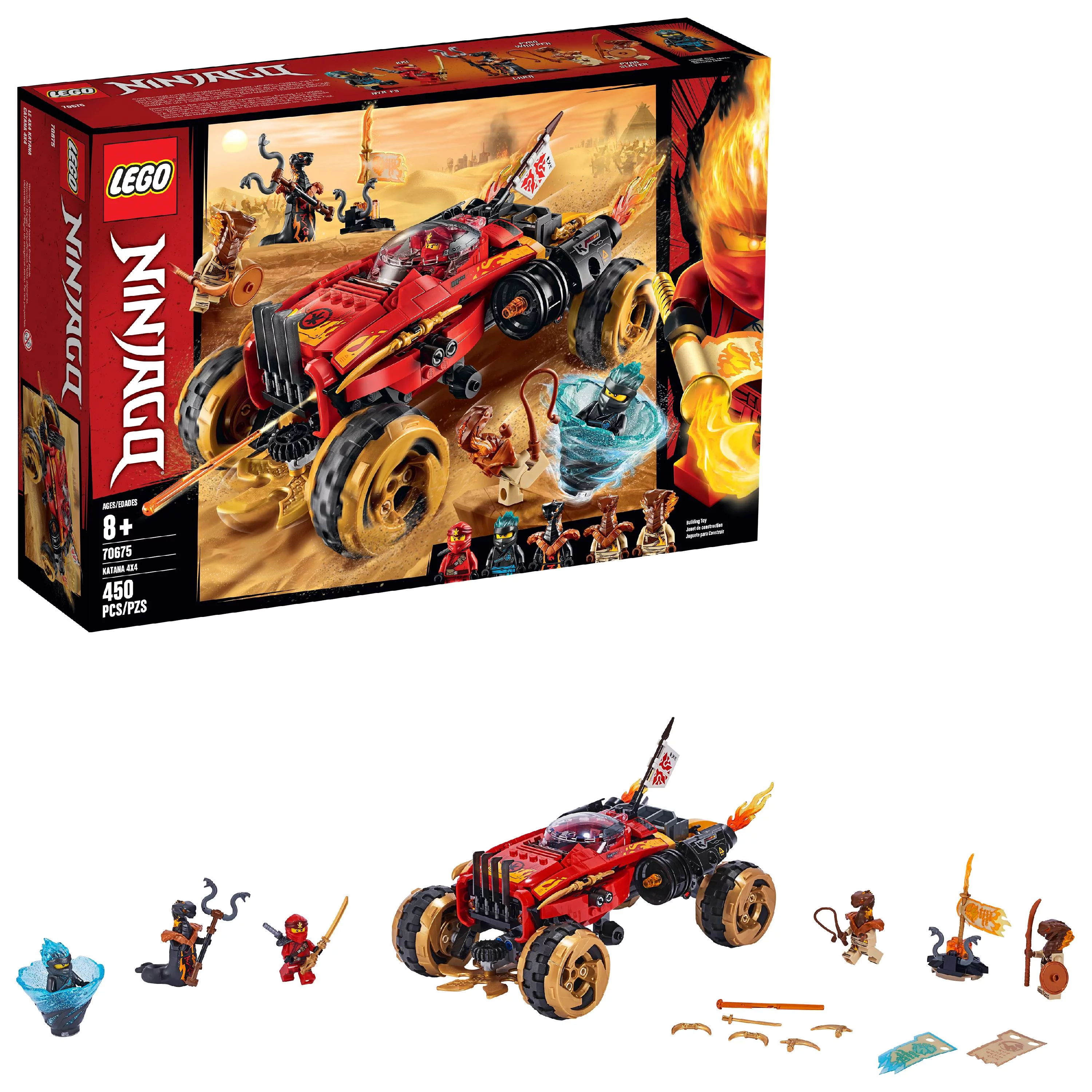 LEGO Ninjago Katana 4×4 70675 Ninja Toy Truck Building Kit (450 Pieces)