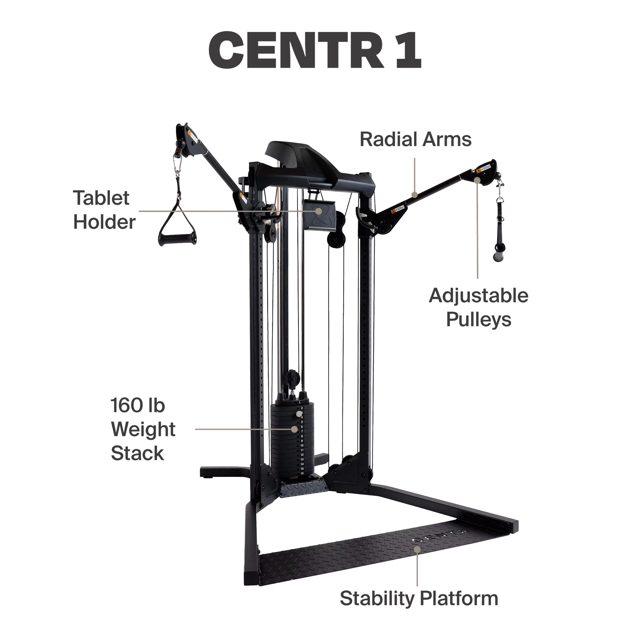 Centr by Chris Hemsworth Centr 1 Home Gym Functional Trainer for Total Body Strength Training with 3-Month Centr Membership