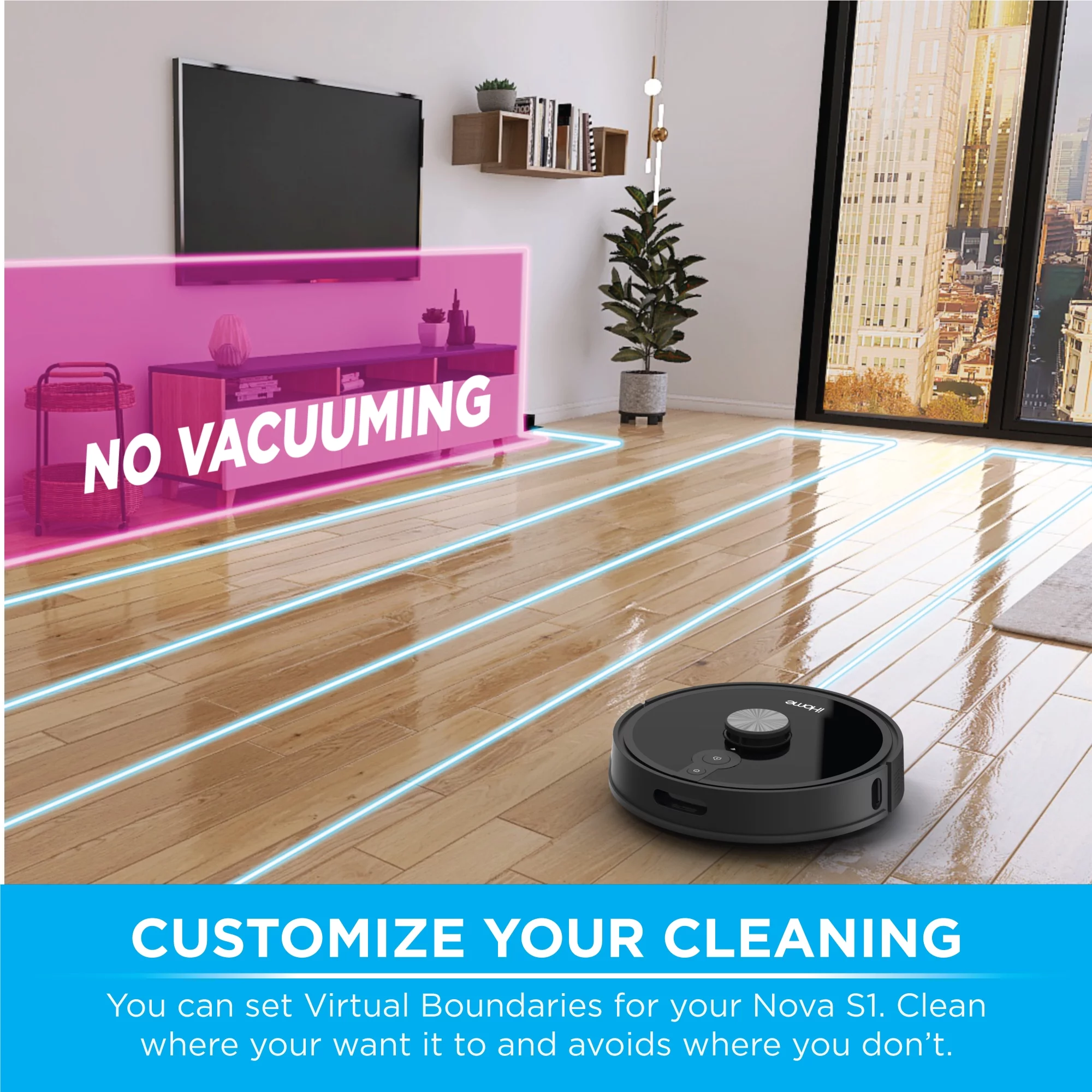 iHome AutoVac Nova S1 Pro Self Empty Robot Vacuum, LIDAR Mapping, 150 Min Runtime, Strong Suction, New