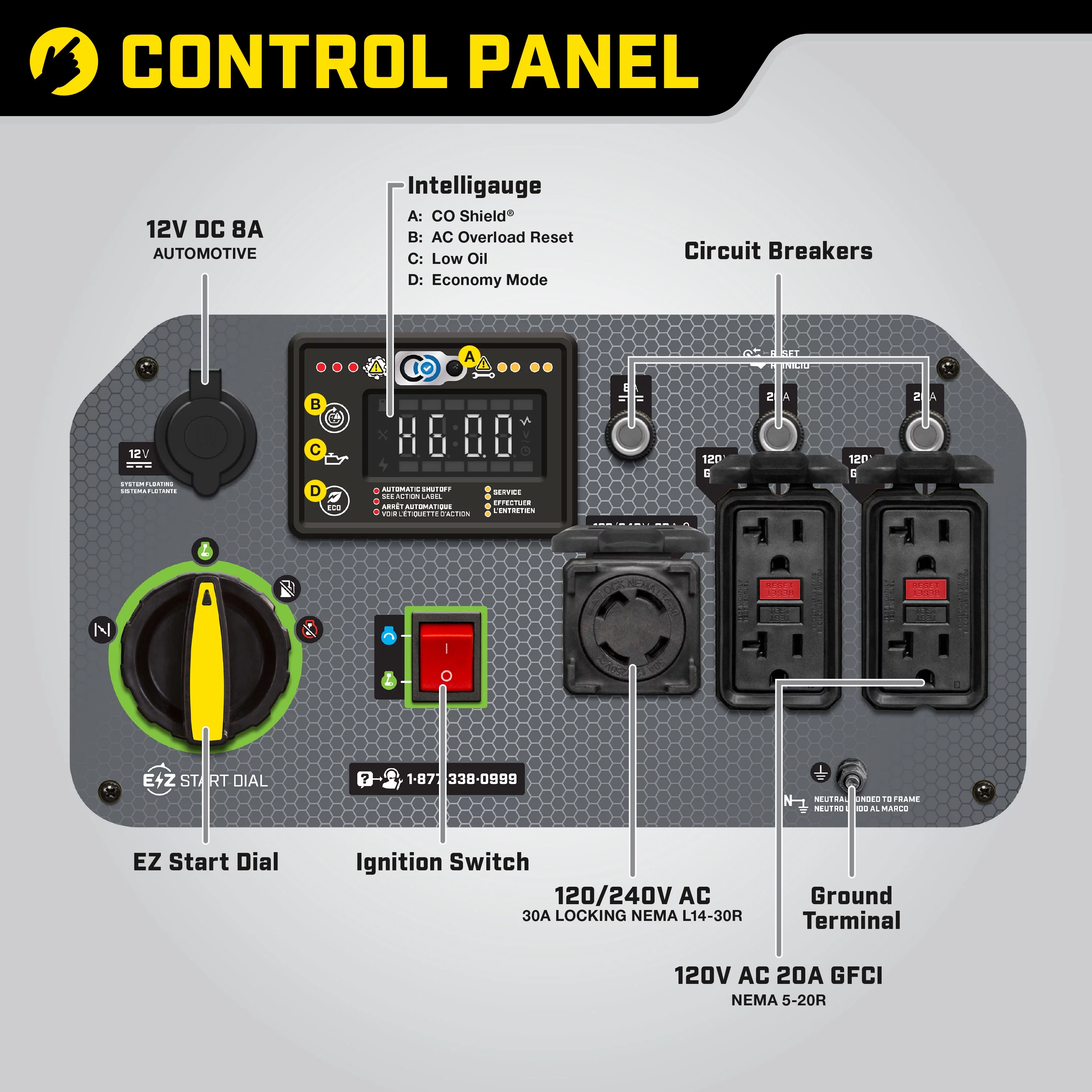 Champion Power Equipment 8500-Watt Inverter Generator with Quiet Technology and CO Shield