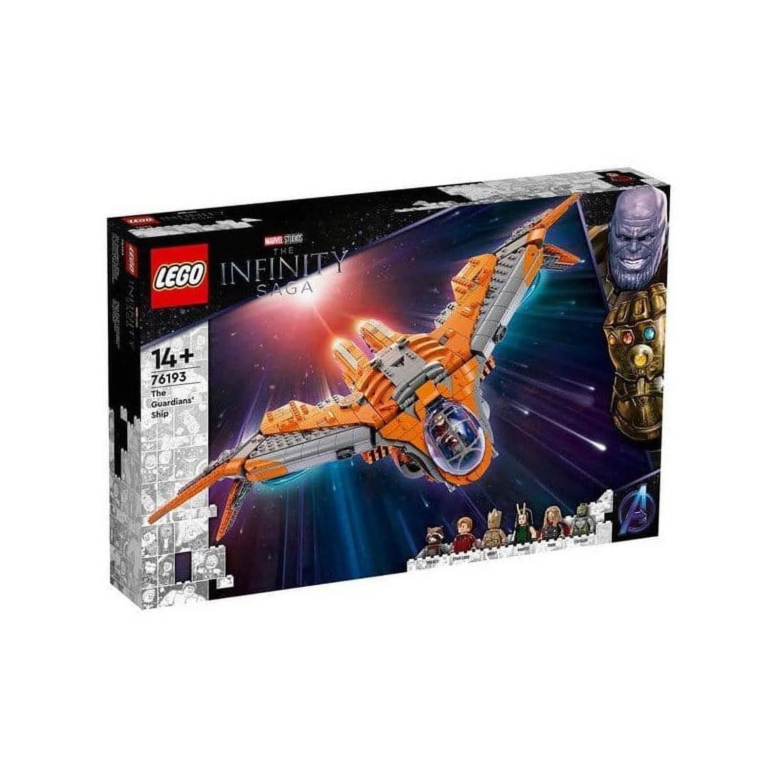 LEGO 76193 Marvel The Guardians’ Ship Large Building Set, Avengers Spaceship Model with Thor & Star-Lord Minifigures