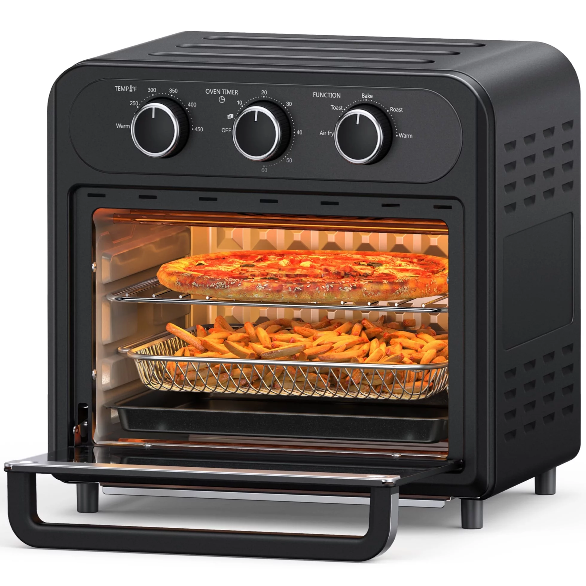 TaoTronics Air Fryer | 1700W 14.8 Quart | 9 in 1 Air Fryer Oven | Oil-less Cooker with Rotisserie Shaft